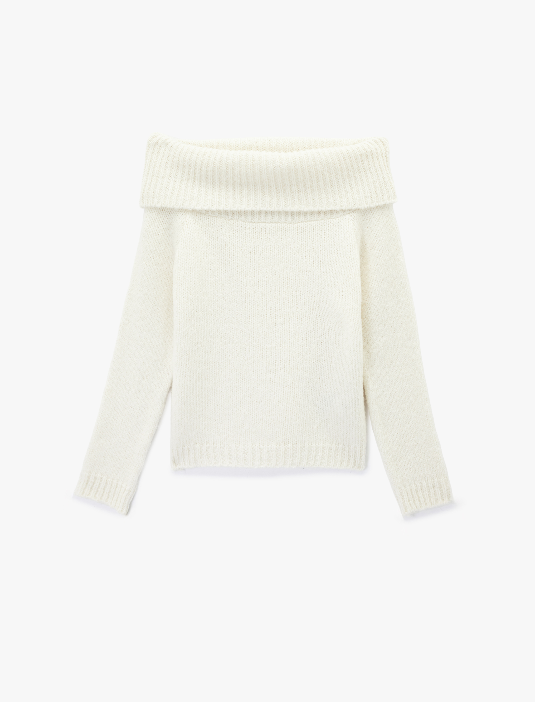   Koton X Sibil Çetinkaya - Uzun Kollu Açık Omuz Oversize Triko Kazak