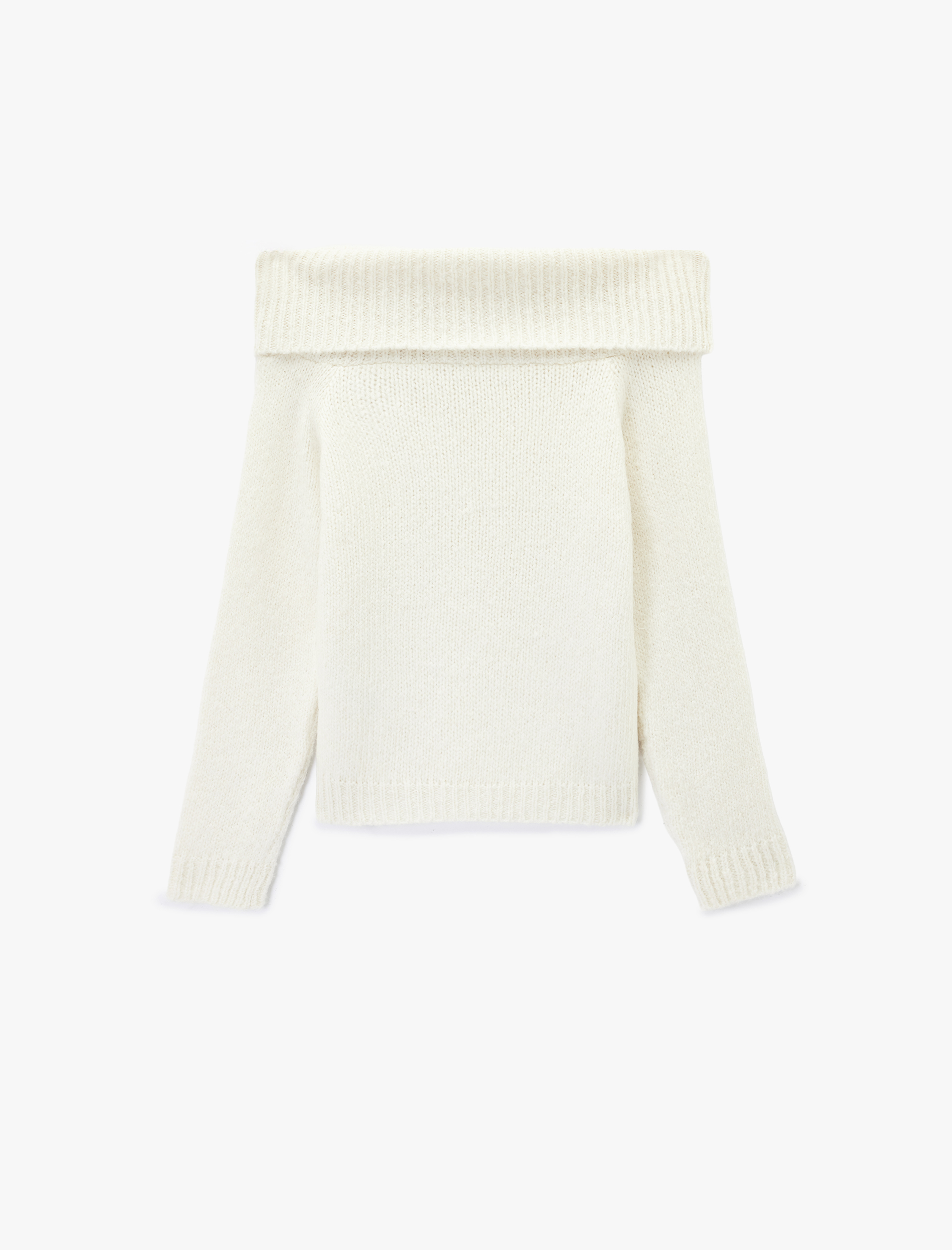   Koton X Sibil Çetinkaya - Uzun Kollu Açık Omuz Oversize Triko Kazak