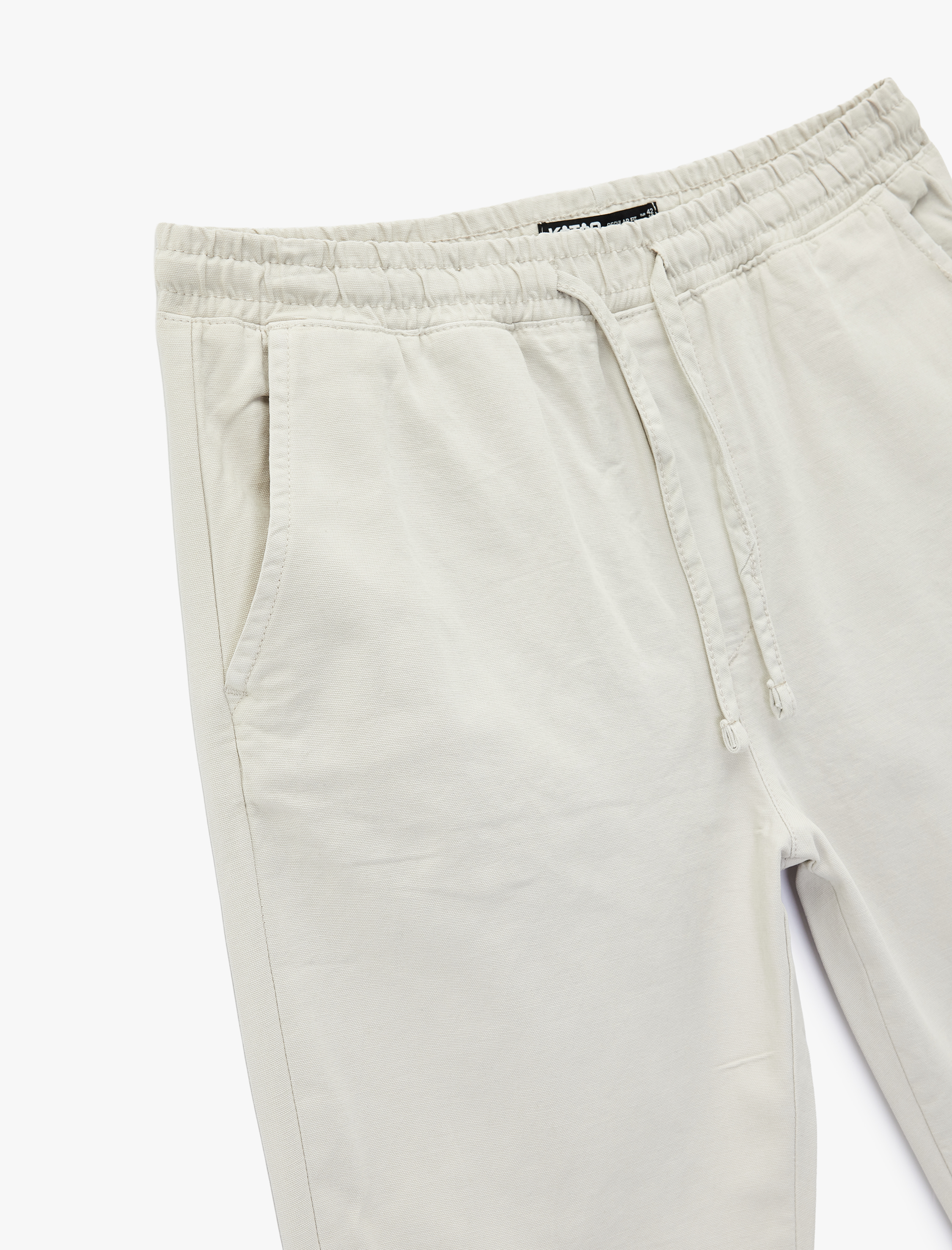   Pamuklu Regular Fit Cepli Beli Bağcıklı Pantolon