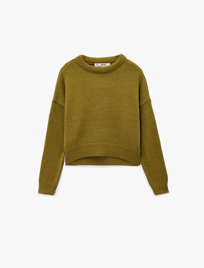  Uzun Kollu Bisiklet Yaka Basic Triko Kazak