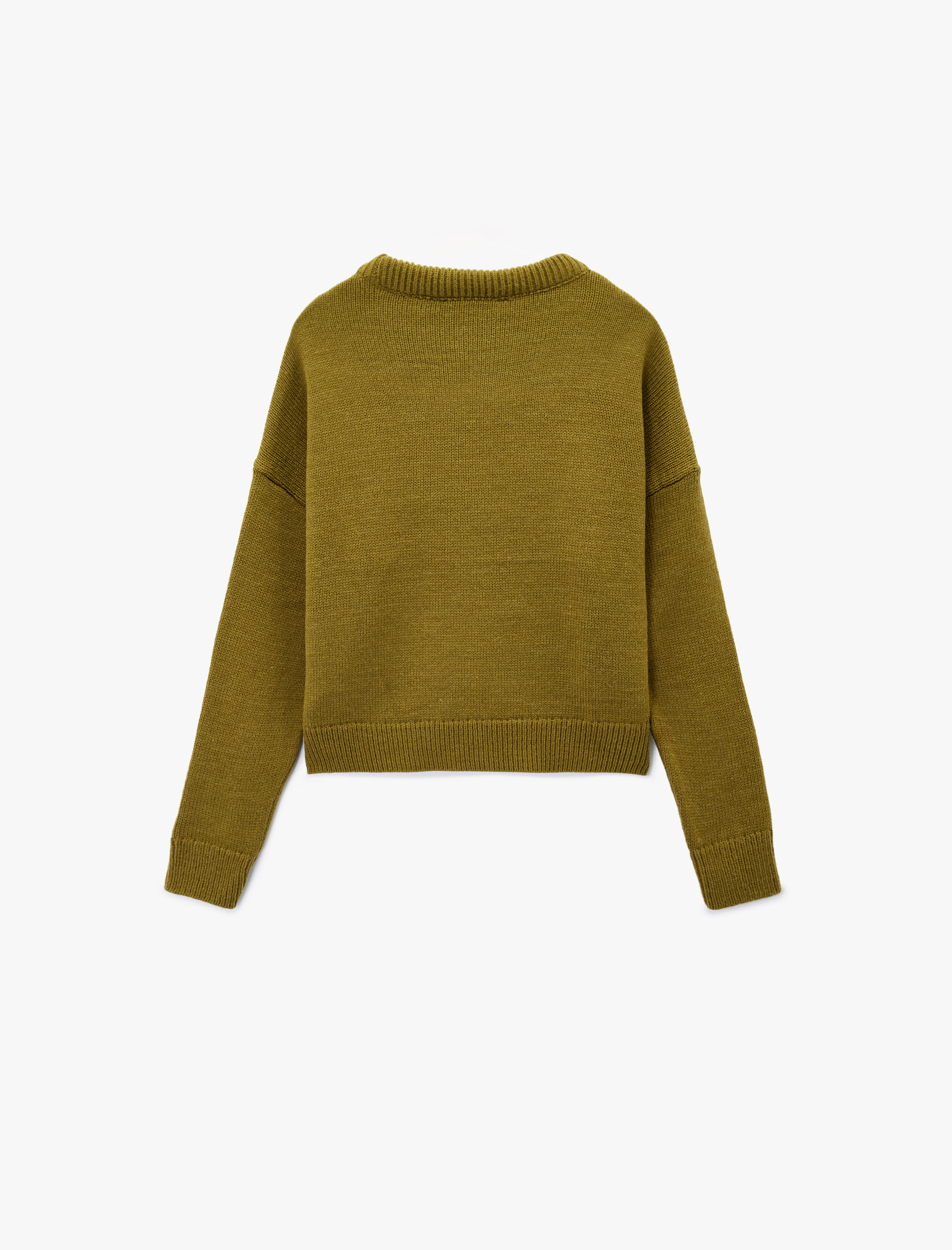   Uzun Kollu Bisiklet Yaka Basic Triko Kazak