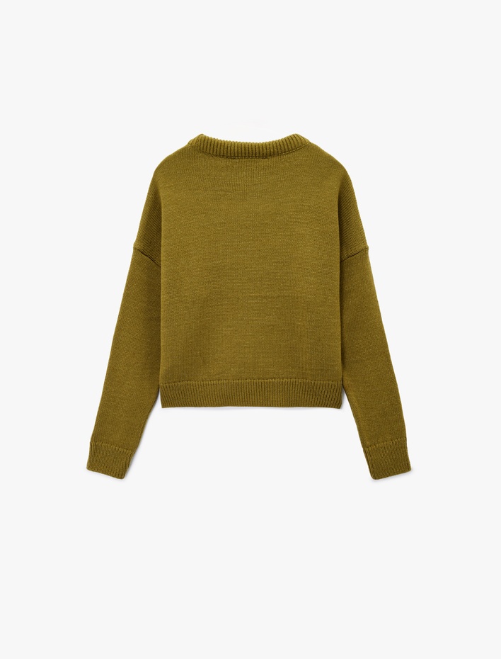  Uzun Kollu Bisiklet Yaka Basic Triko Kazak