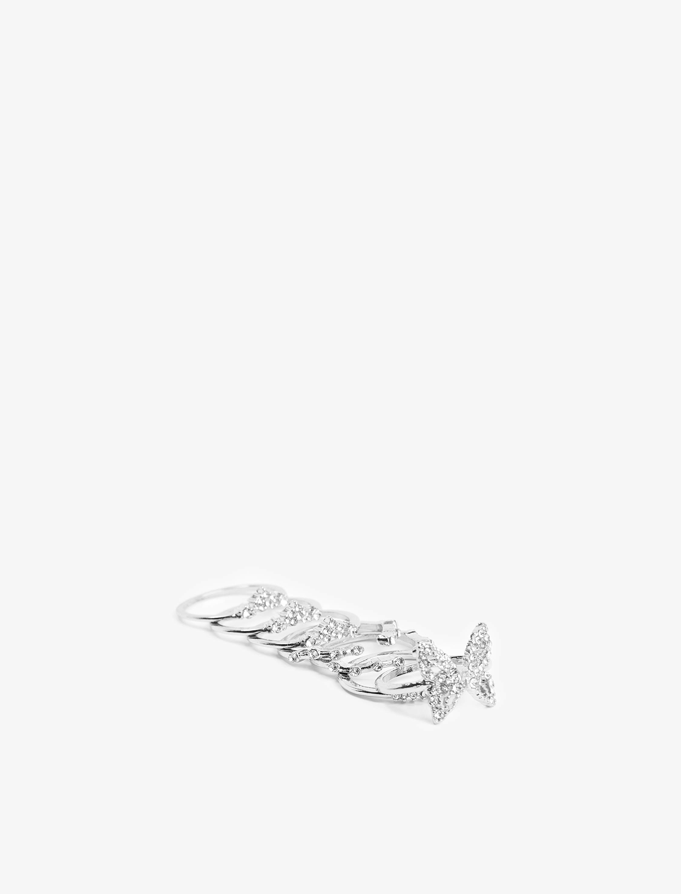  Kadın Taş Detaylı 7'li Yüzük Seti