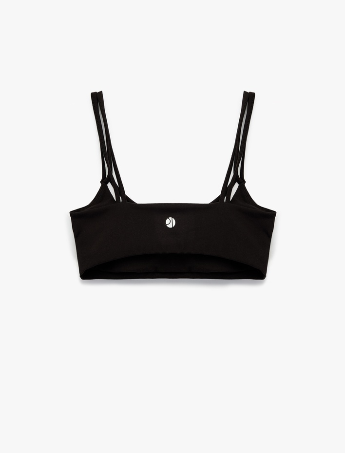  Askılı Kolsuz Şerit Detaylı Slim Fit Sporcu Sütyeni