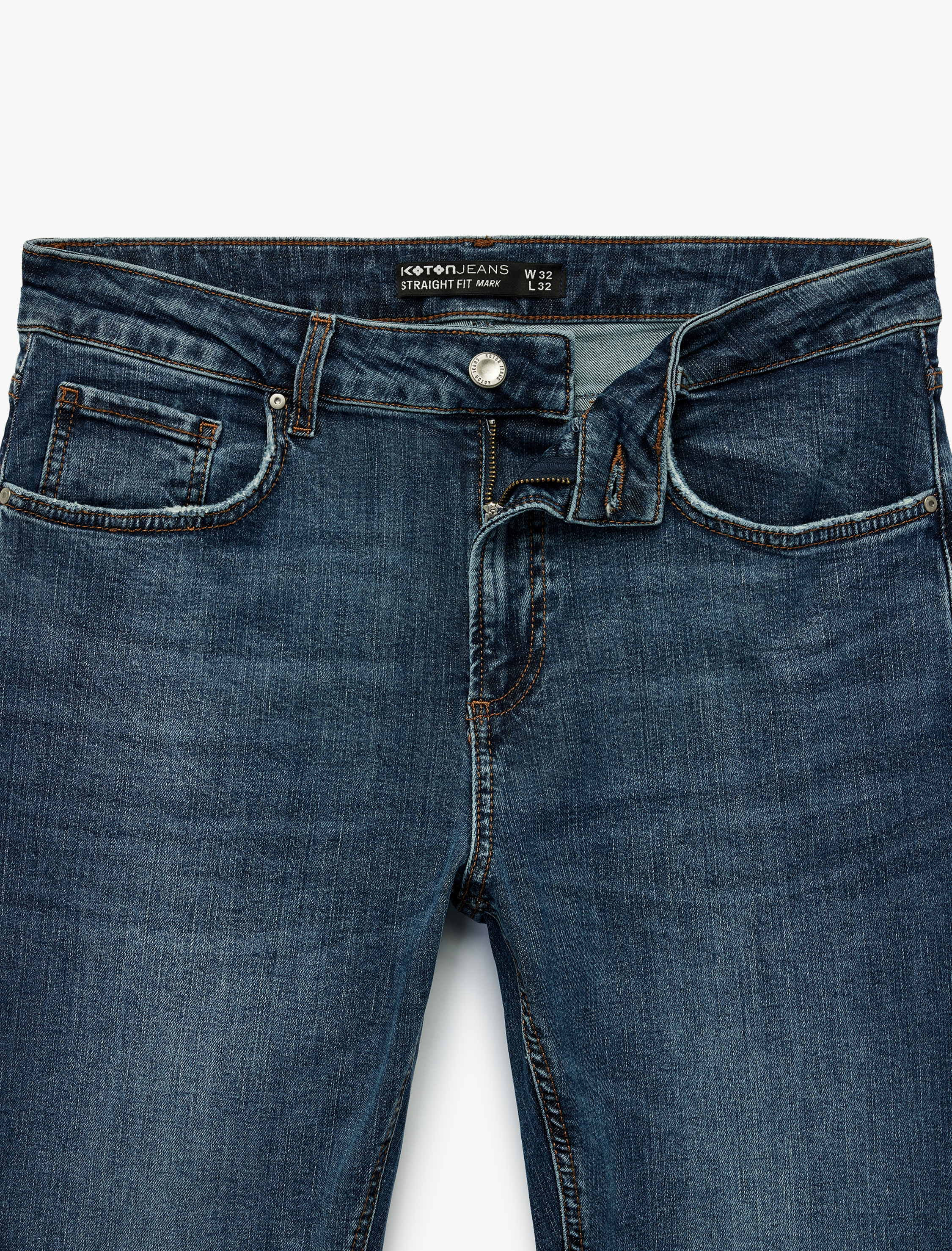   Pamuklu Normal Bel Straight Fit Jean Pantolon - Mark Jean