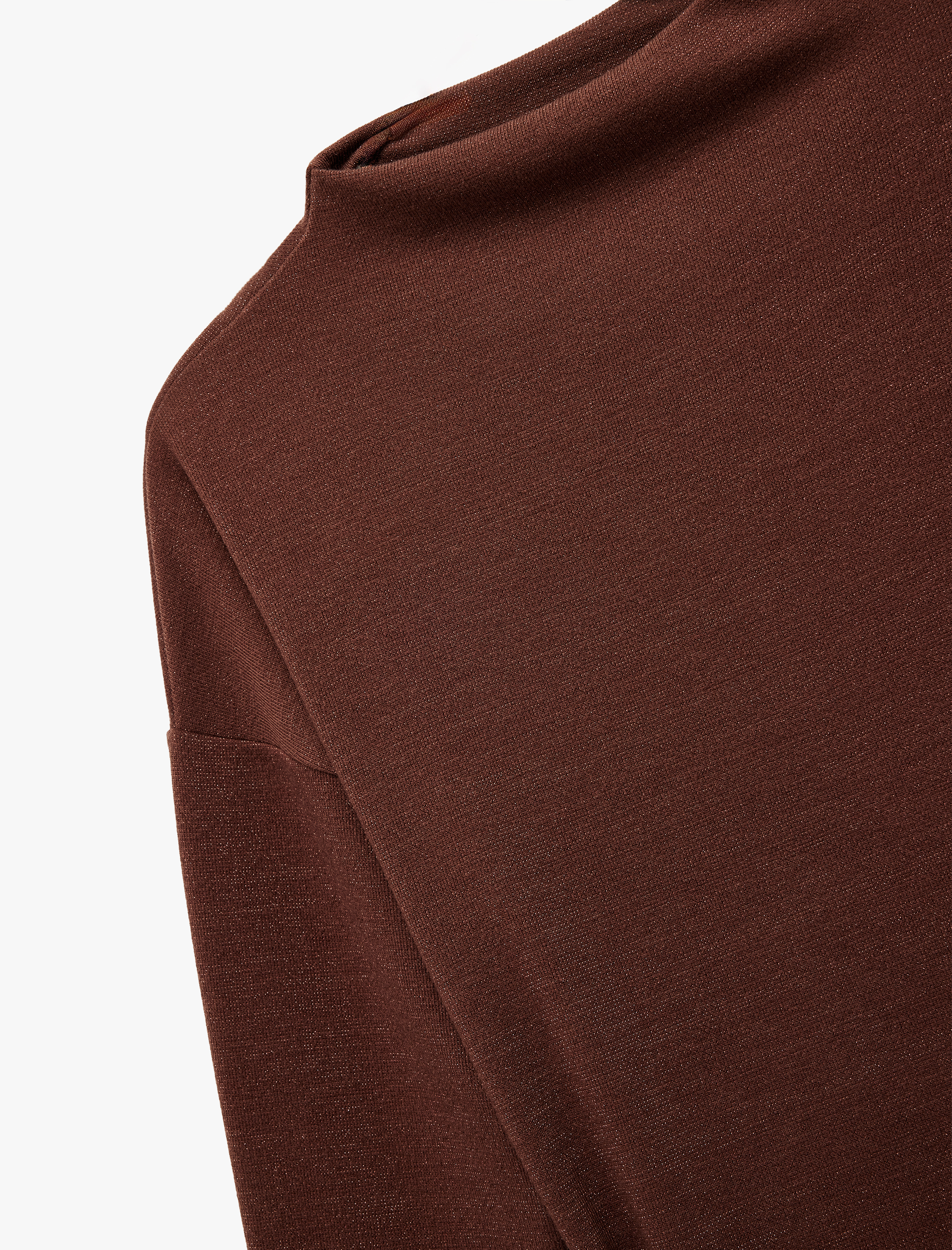   Regular Fit Uzun Kollu Dik Yaka Kemerli Kazak