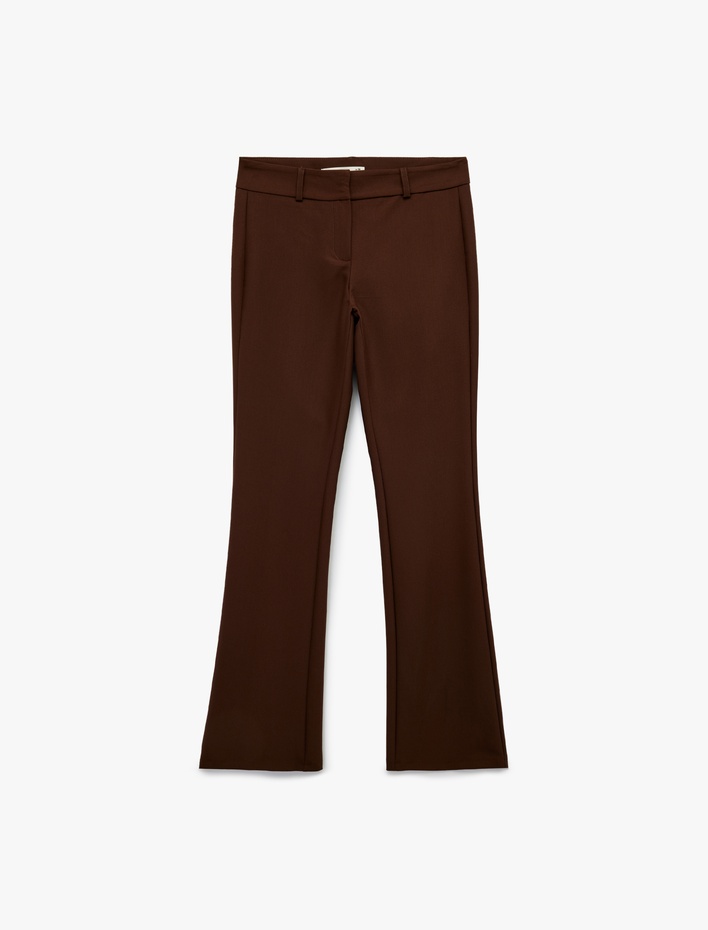  Regular Fit İspanyol Paça Kumaş Pantolon