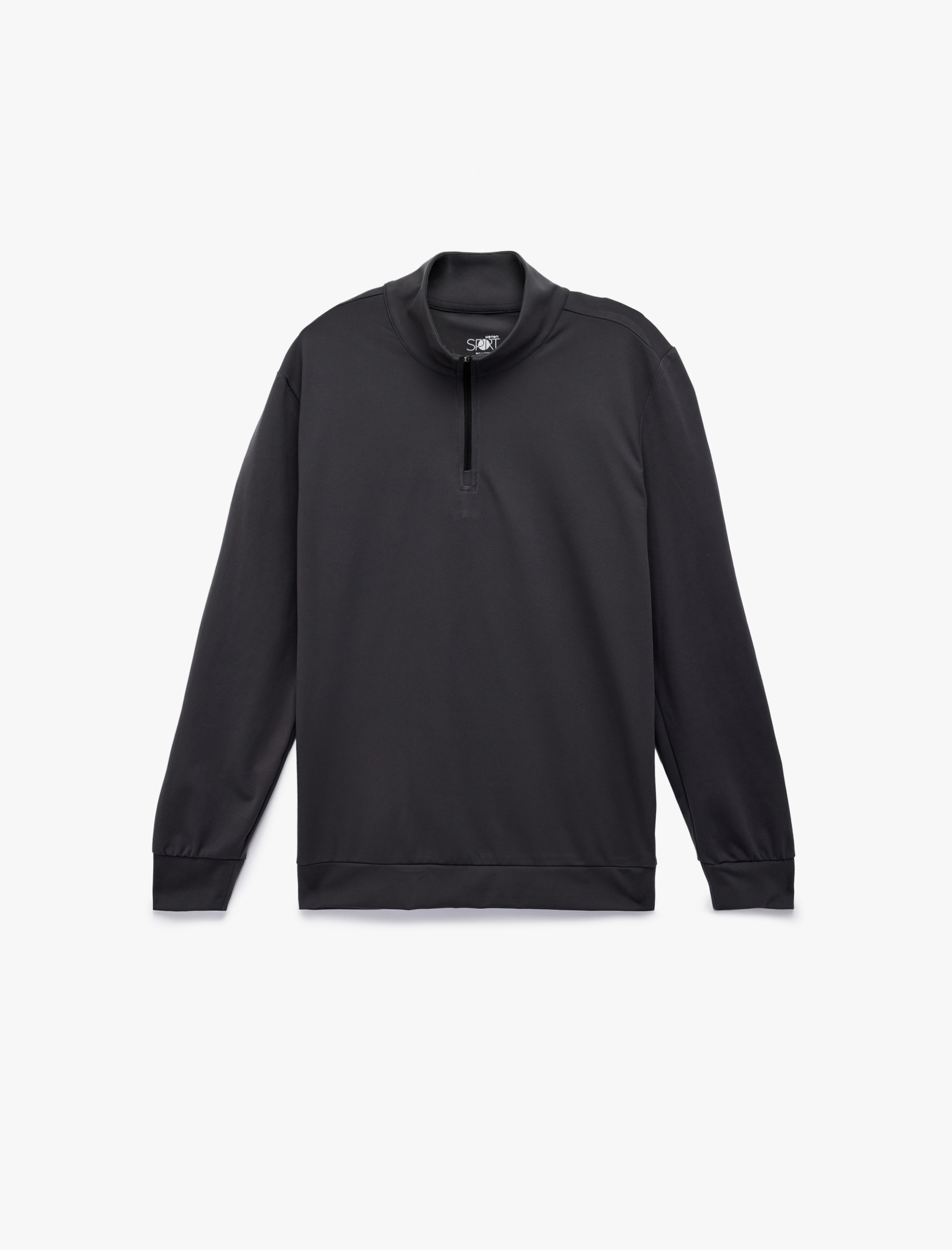   Uzun Kollu Dik Yaka Yarım Fermuarlı Oversize Spor Sweatshirt