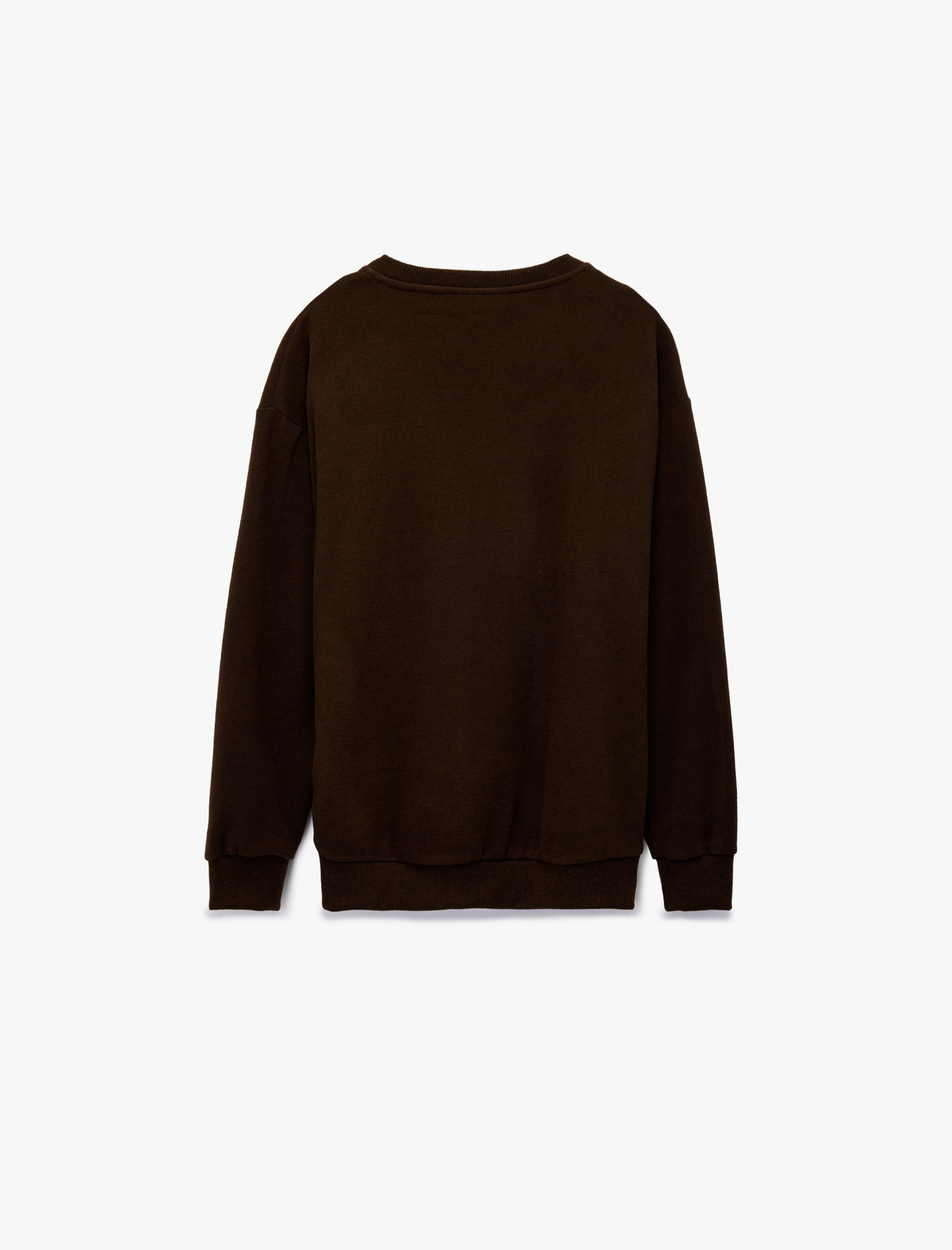   Uzun Kollu Bisiklet Yaka Oversize Sweatshirt