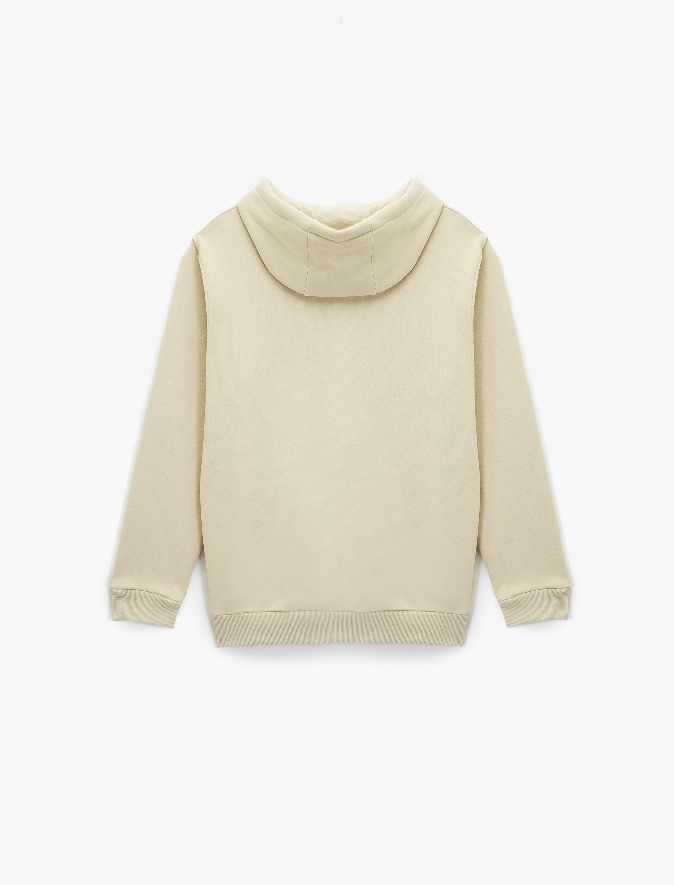   Regular Fit Kanguru Cepli Şardonlu Kapşonlu Baskılı Sweatshirt