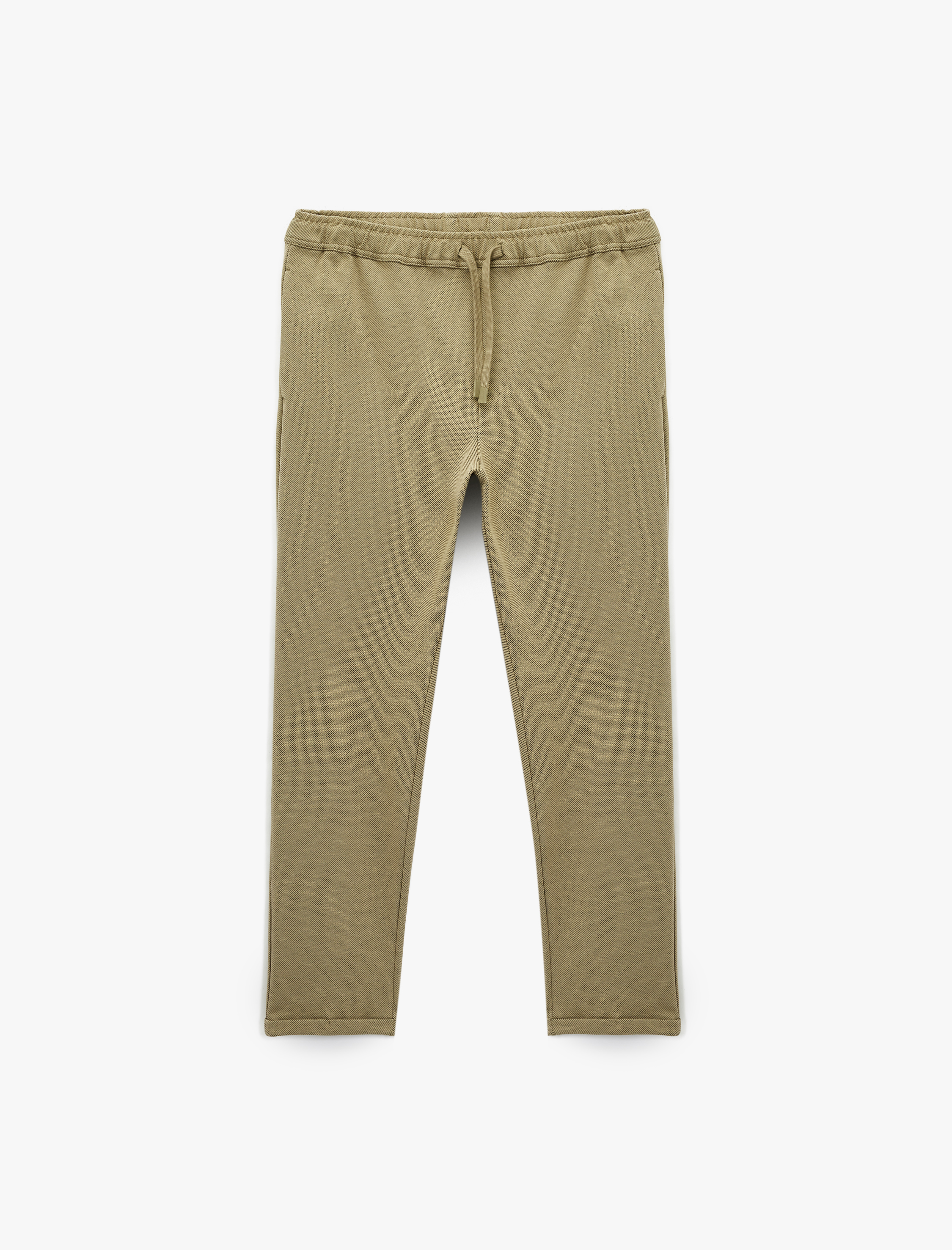   Cep Detaylı Katlamalı Paça Rahat Kesim Beli Bağcıklı Pantolon