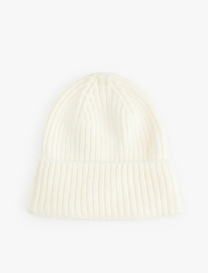 Kadın Katlı Basic Triko Bere