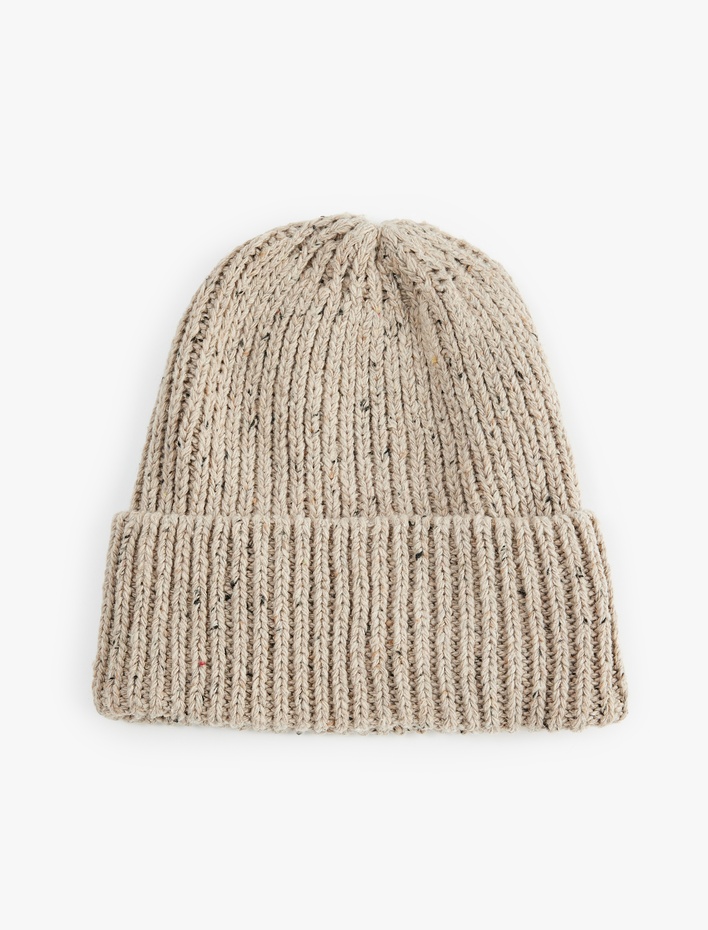 Kadın Kırçıllı Katlı Örgü Bere