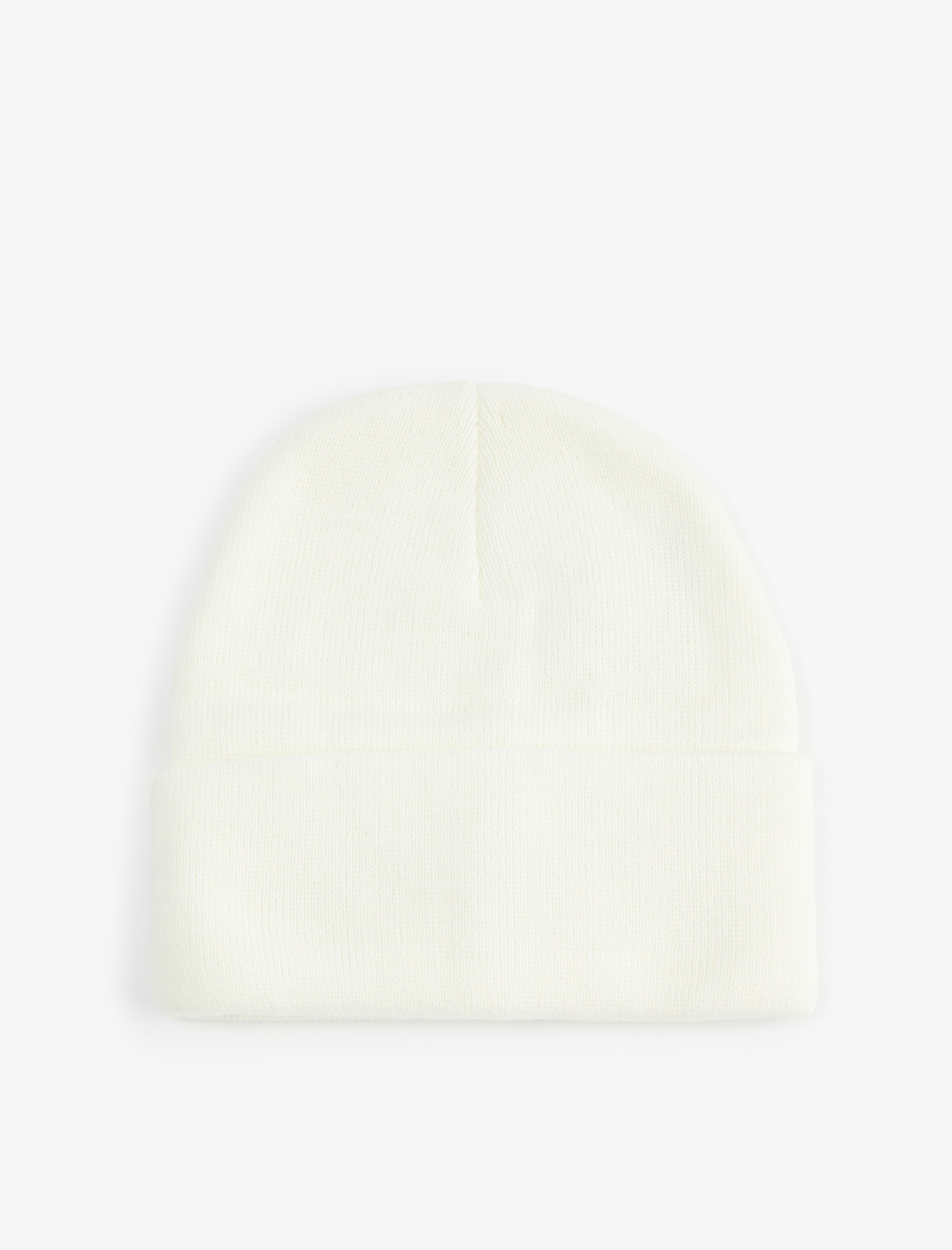  Kadın Katlı Basic Triko Bere