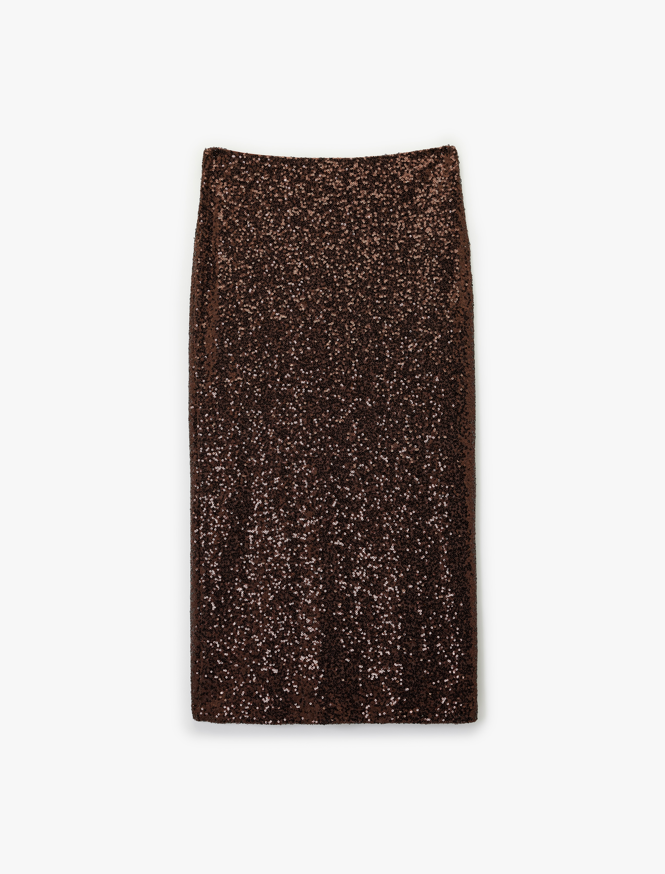   Pullu Payetli Slim Fit Midi Abiye Etek