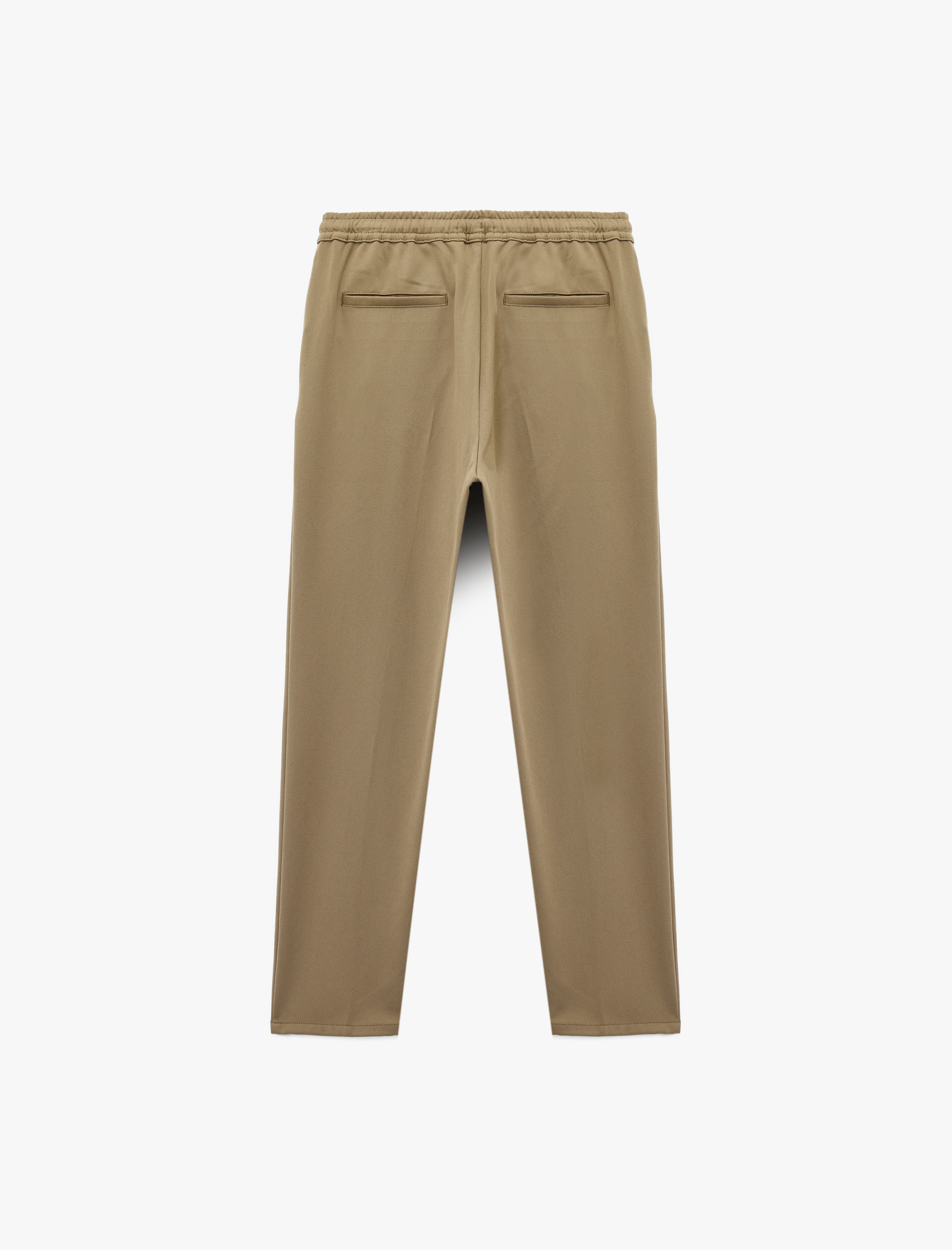   Viskon Karışımlı Cep Detaylı Rahat Kesim Beli Bağcıklı Pantolon