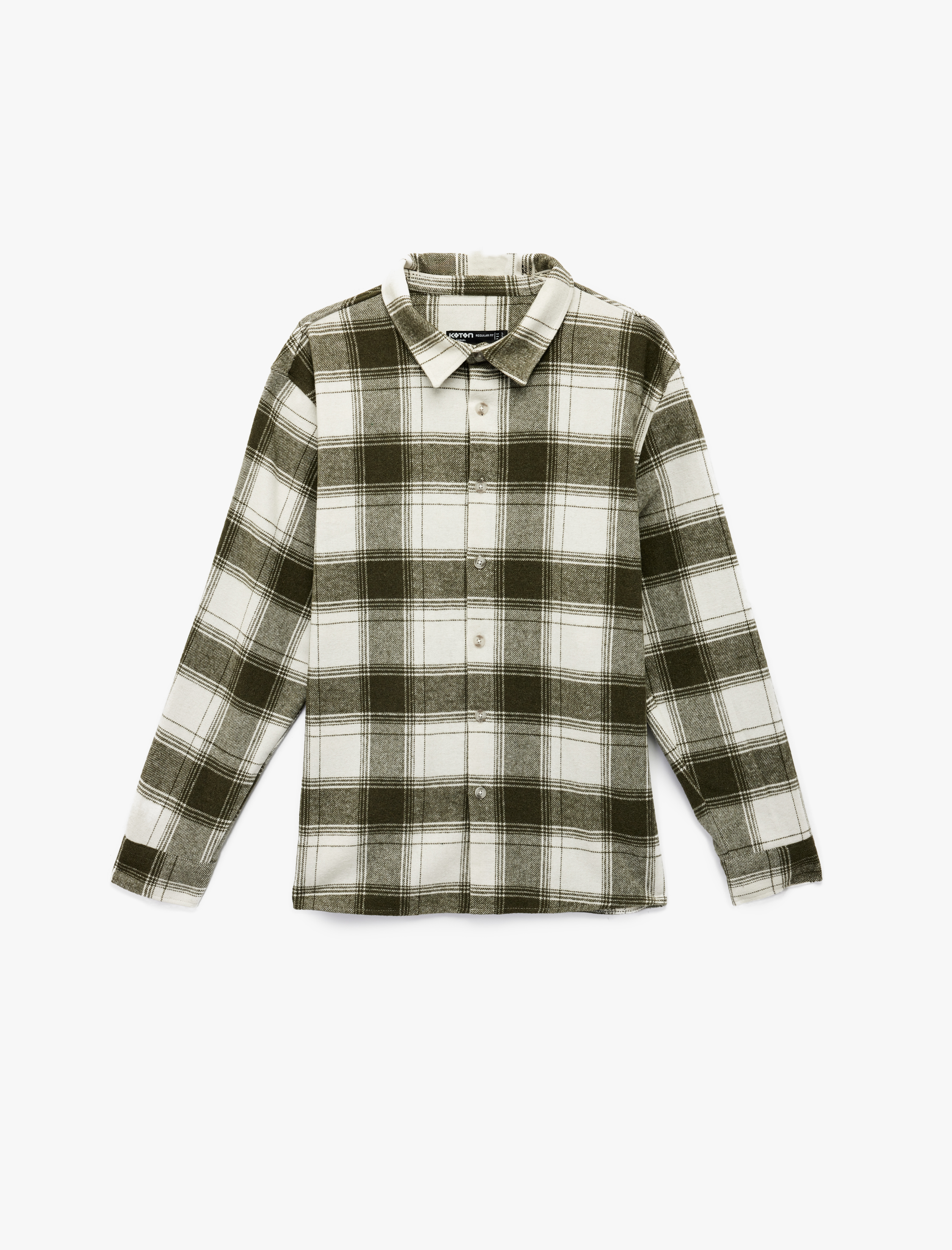   Klasik Yaka Düğmeli Regular Fit Uzun Kollu Oduncu Gömleği