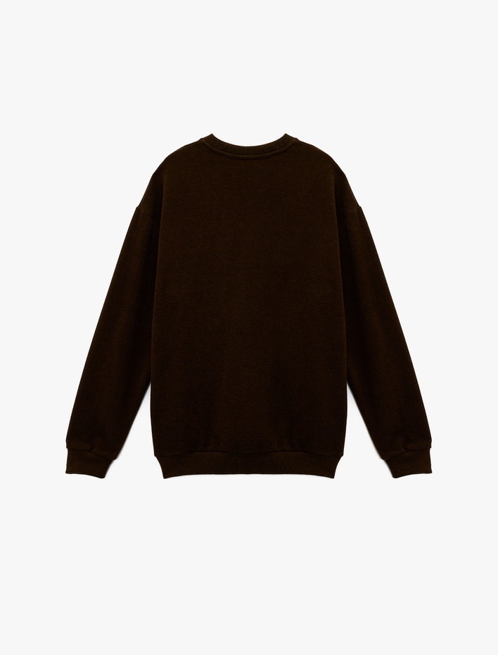  Uzun Kollu Basic Oversize Bisiklet Yaka Sweatshirt