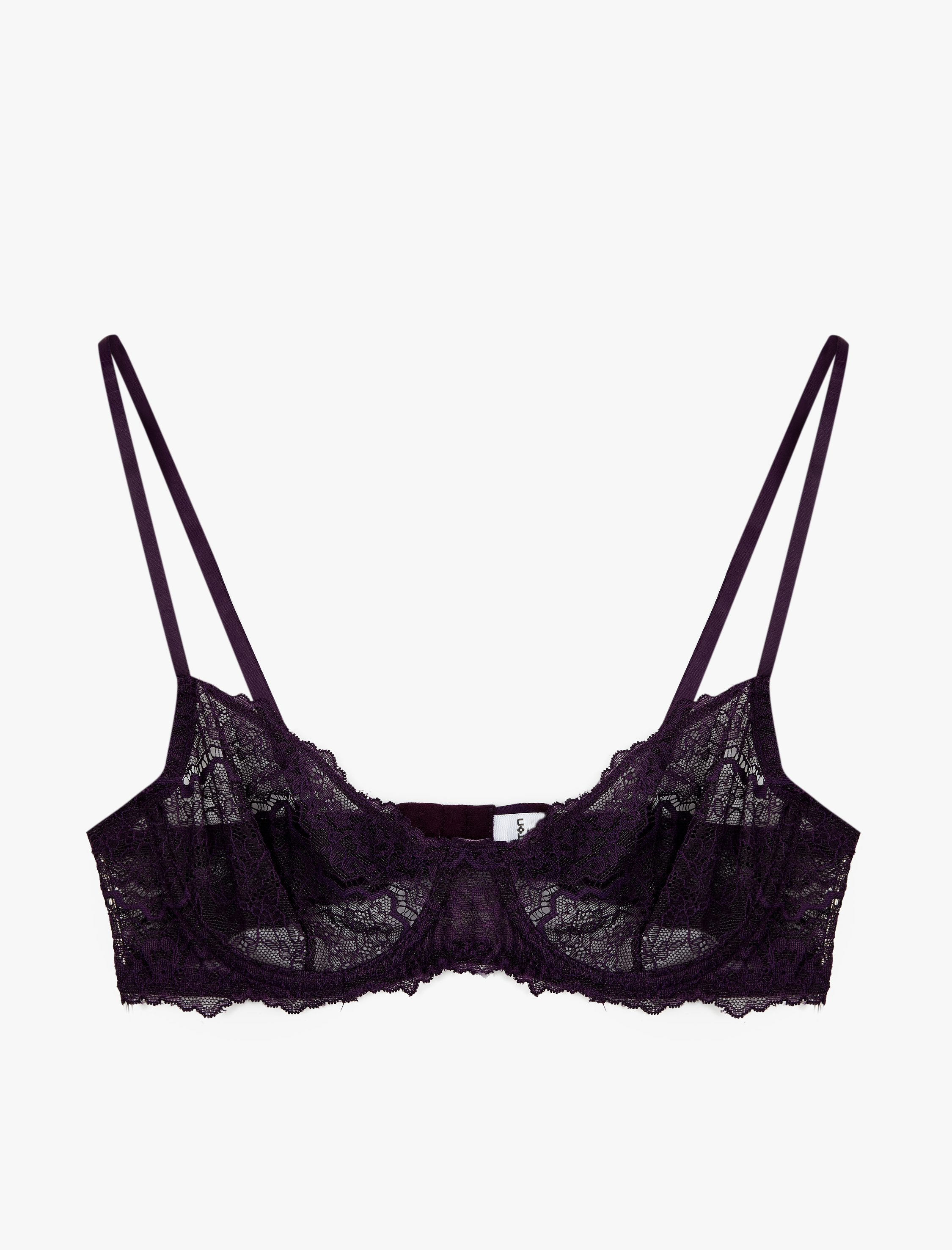   Balenli Dolgusuz Rahat Kalıp Dantelli Sütyen