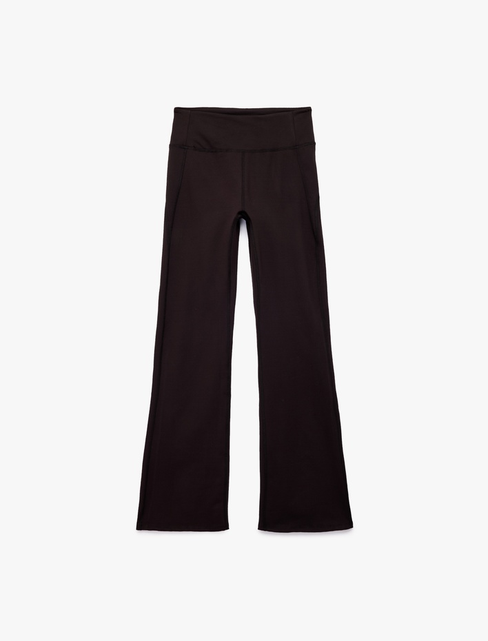  Yüksek Bel İspanyol Paça Slim Fit Tayt