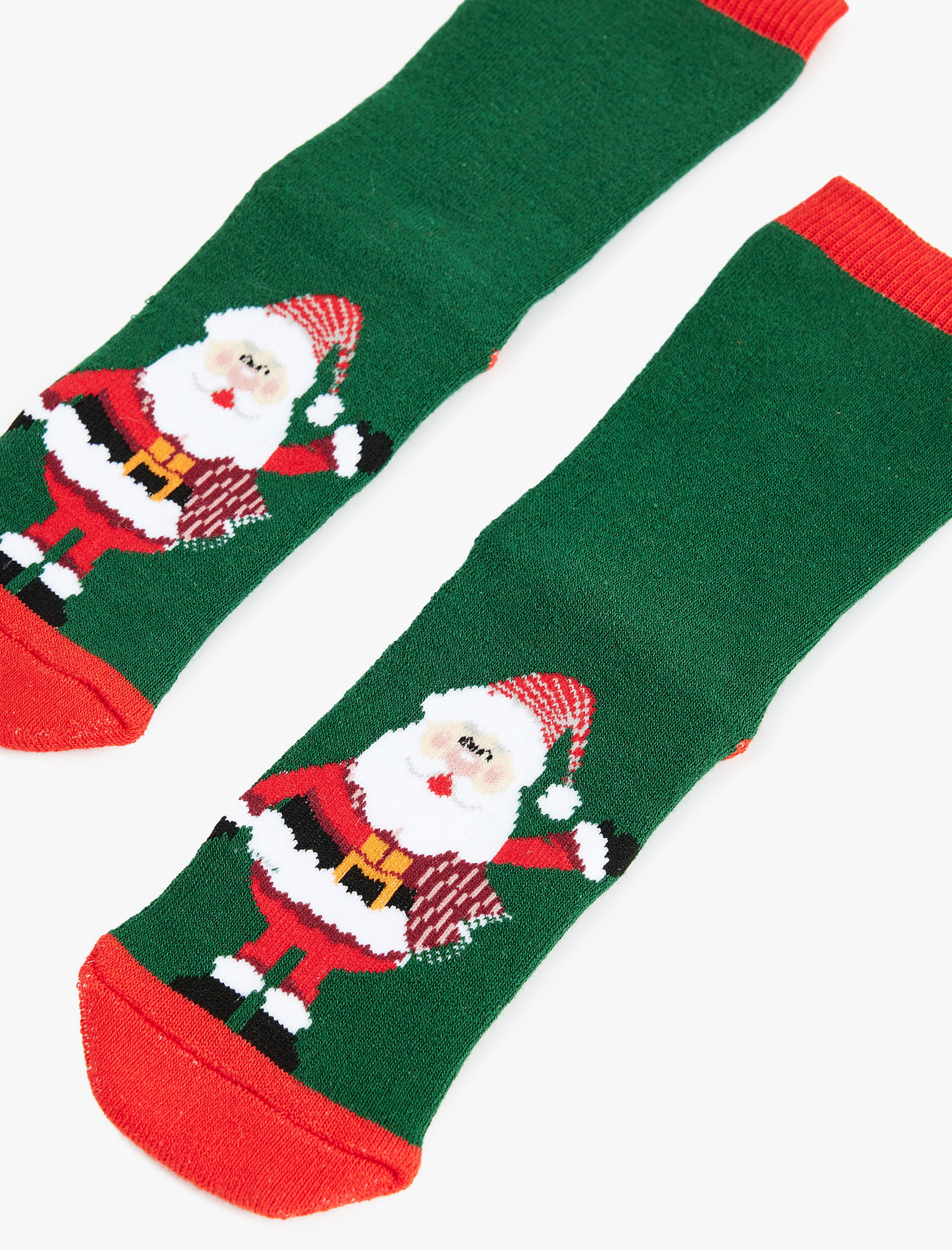  Erkek Çocuk Pamuklu Noel Baba Baskılı Yılbaşı Çorap