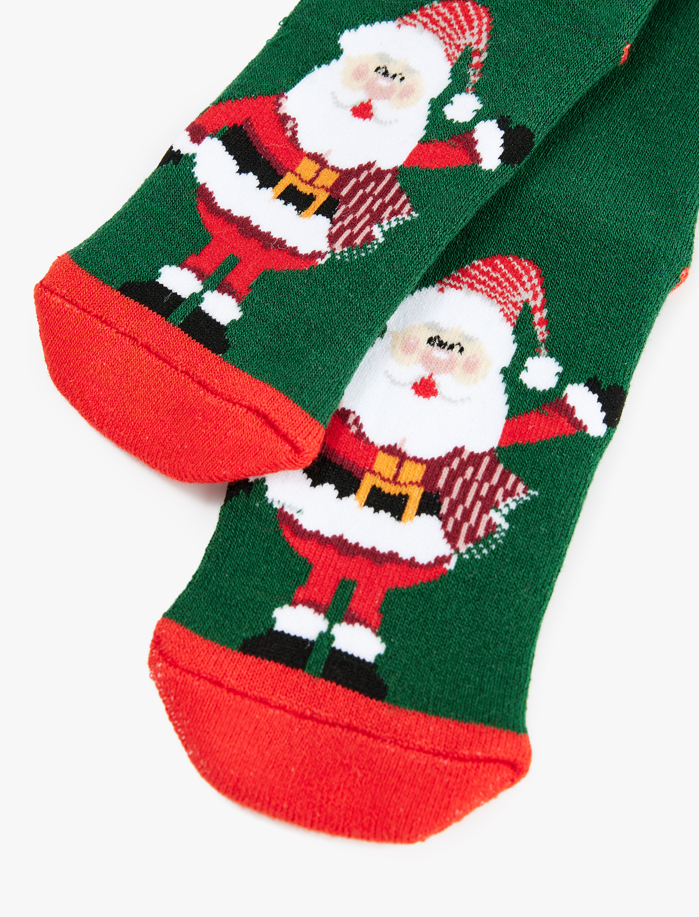  Erkek Çocuk Pamuklu Noel Baba Baskılı Yılbaşı Çorap