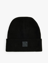 Etiket Detaylı Basic Katlı Bere