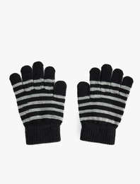 Triko Çizgili Eldiven