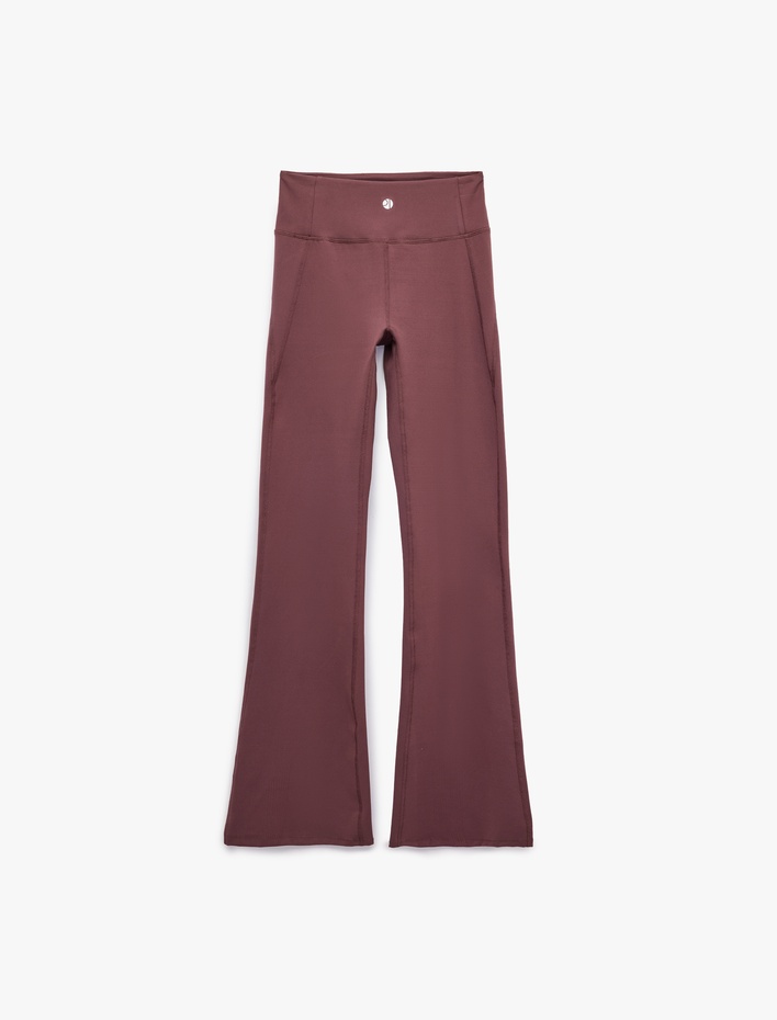  Yüksek Bel İspanyol Paça Slim Fit Tayt