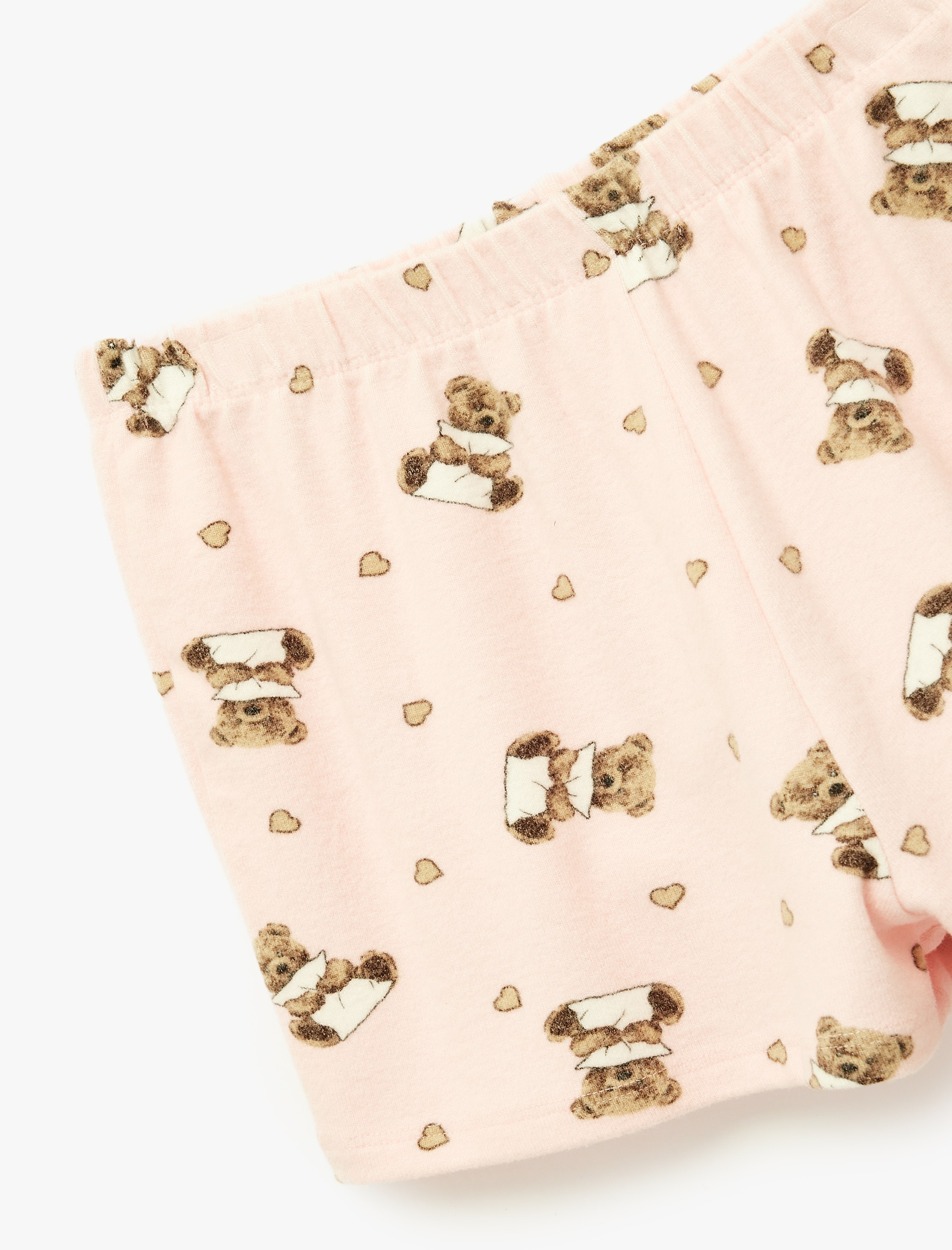   Ayıcık Baskılı Rahat Kalıp Beli Lastikli Viskon Şort