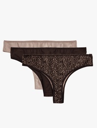 Rahat Kalıp Pamuklu 3'lü Brazilian Külot Seti