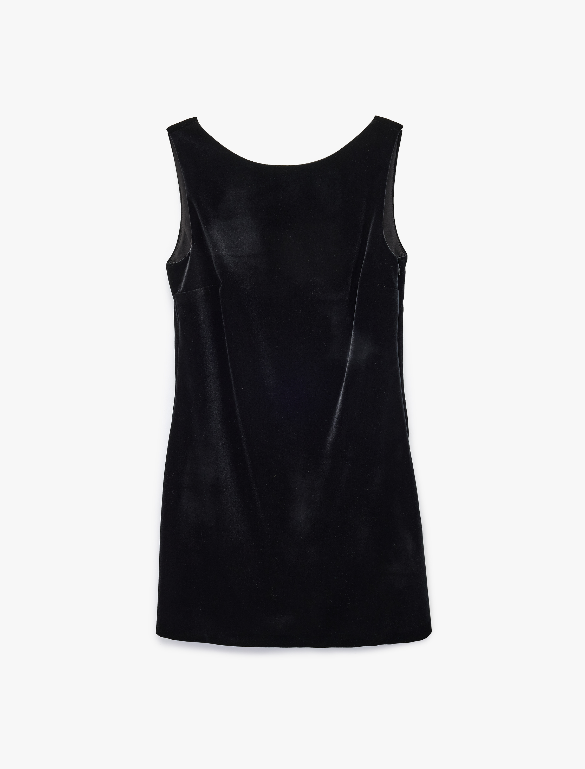   Kolsuz Fiyonklu A Kesim V Yaka Kadife Mini Abiye Elbise