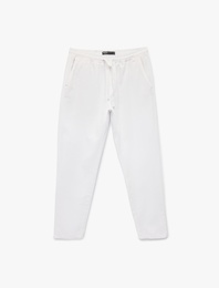 Pamuklu Regular Fit Cepli Beli Bağcıklı Pantolon