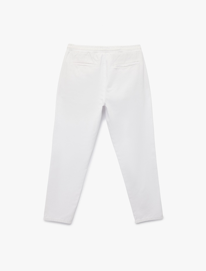  Pamuklu Regular Fit Cepli Beli Bağcıklı Pantolon