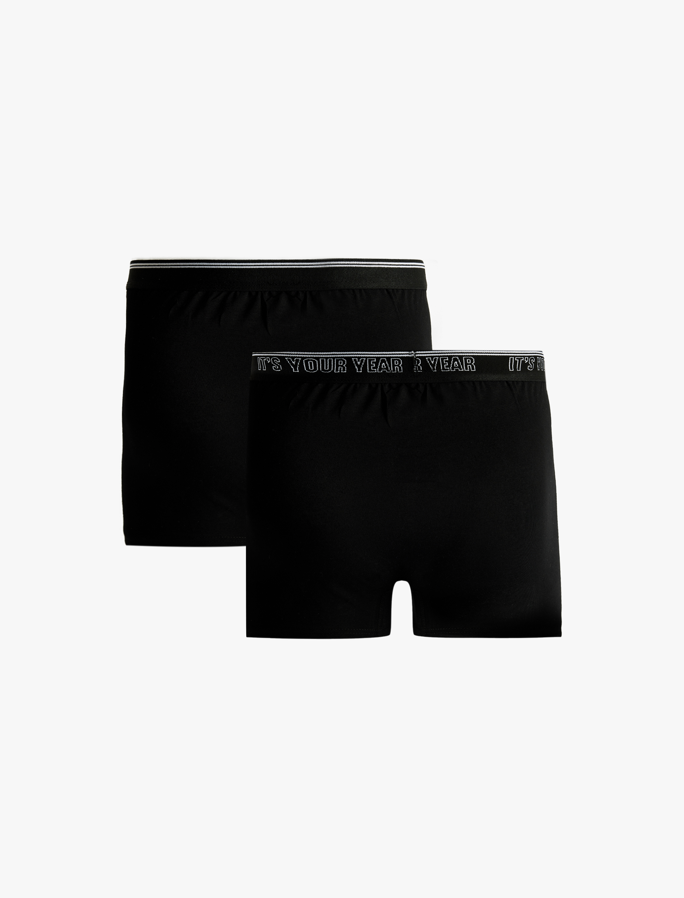   Rahat Kalıp Yılbaşı Baskılı Pamuklu 2'li Boxer Seti