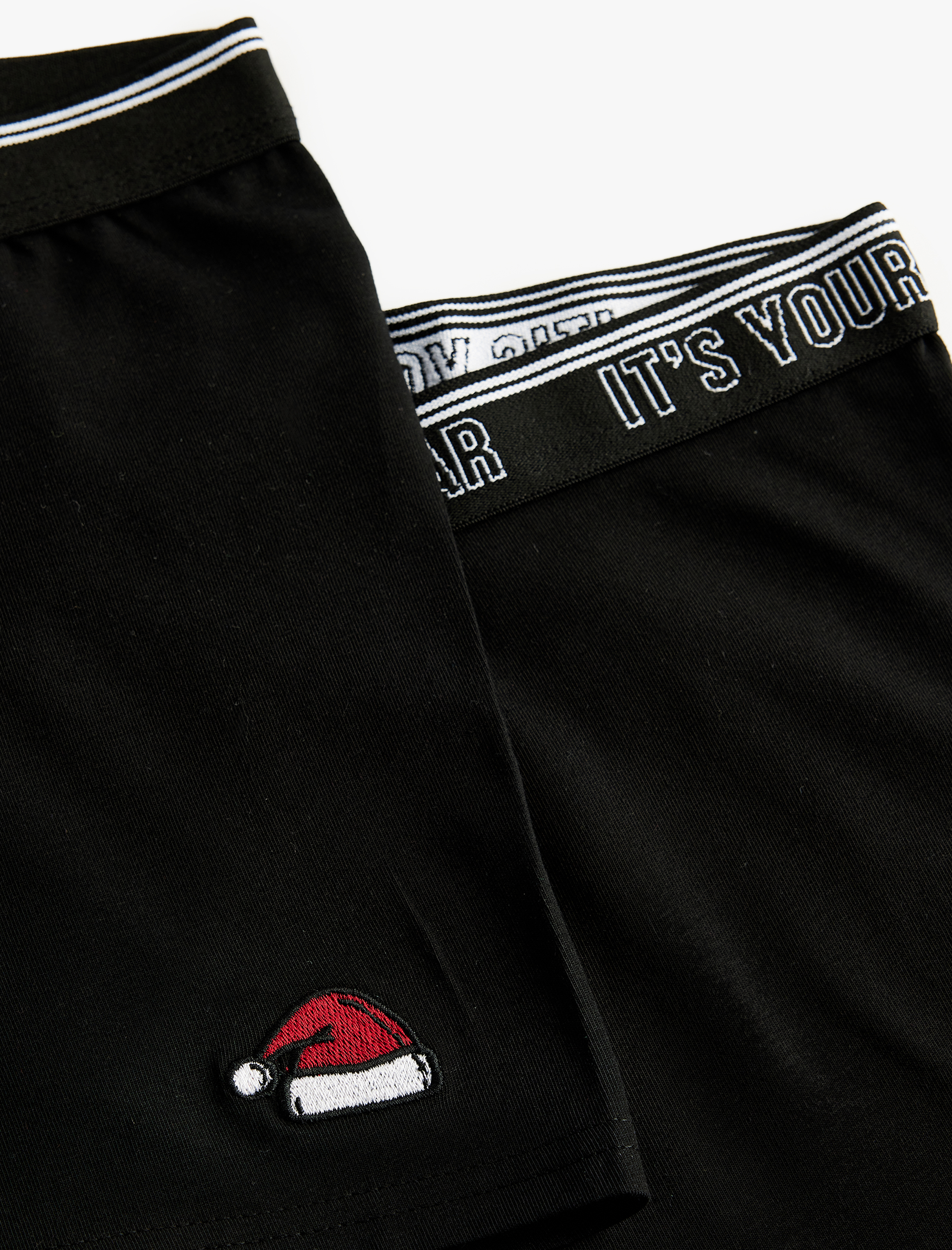   Rahat Kalıp Yılbaşı Baskılı Pamuklu 2'li Boxer Seti