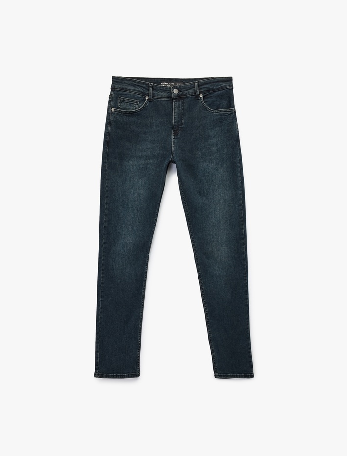  Normal Bel Pamuklu Slim Fit Jean Pantolon - Brad Jean