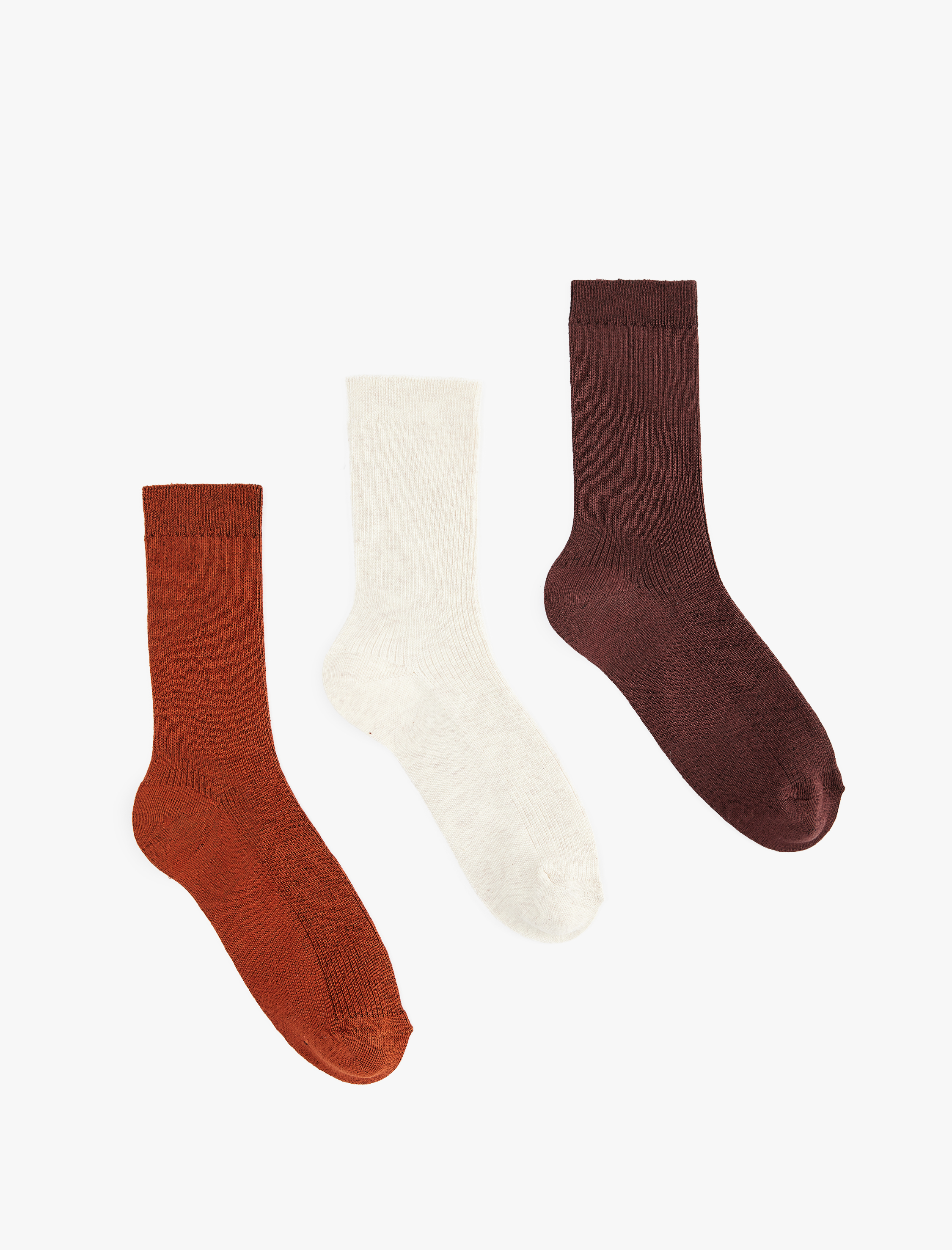  Kadın Pamuklu Soket 3'lü Çorap Seti