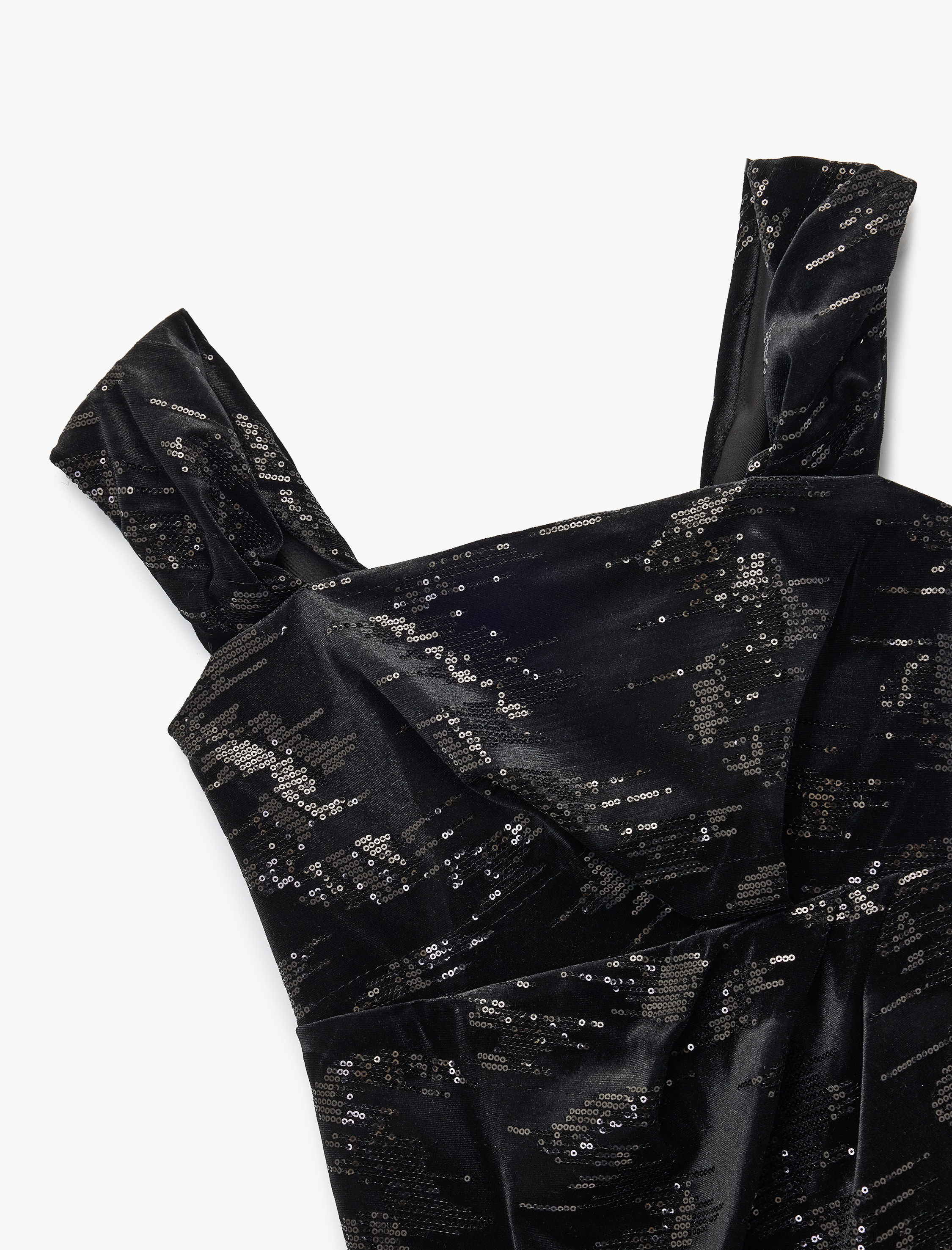   Straplez Payetli Kolsuz Bodycon Mini Abiye Elbise