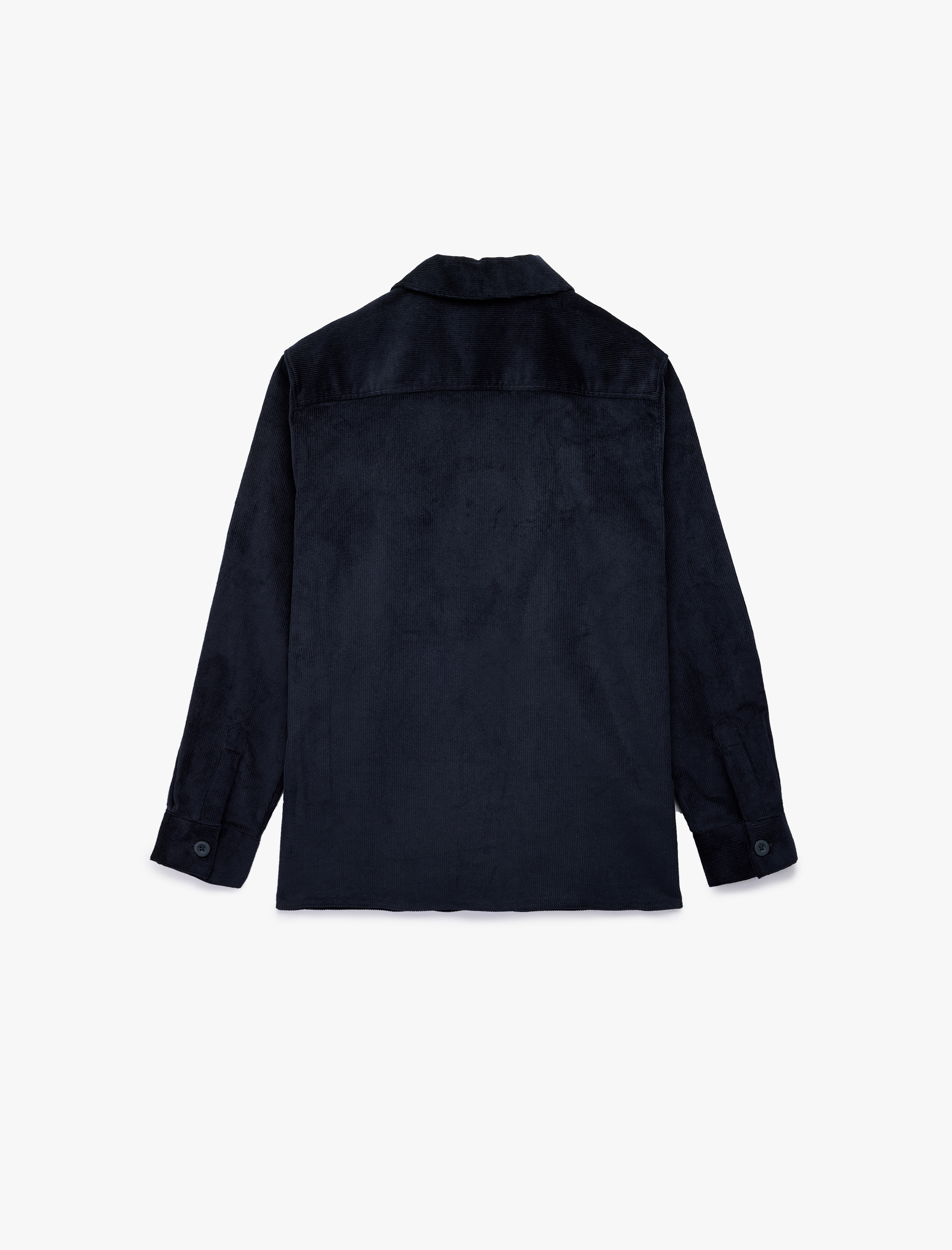   Regular Fit Pamuklu Cepli Klasik Yaka Uzun Kollu Fitilli Kadife Gömlek Ceket