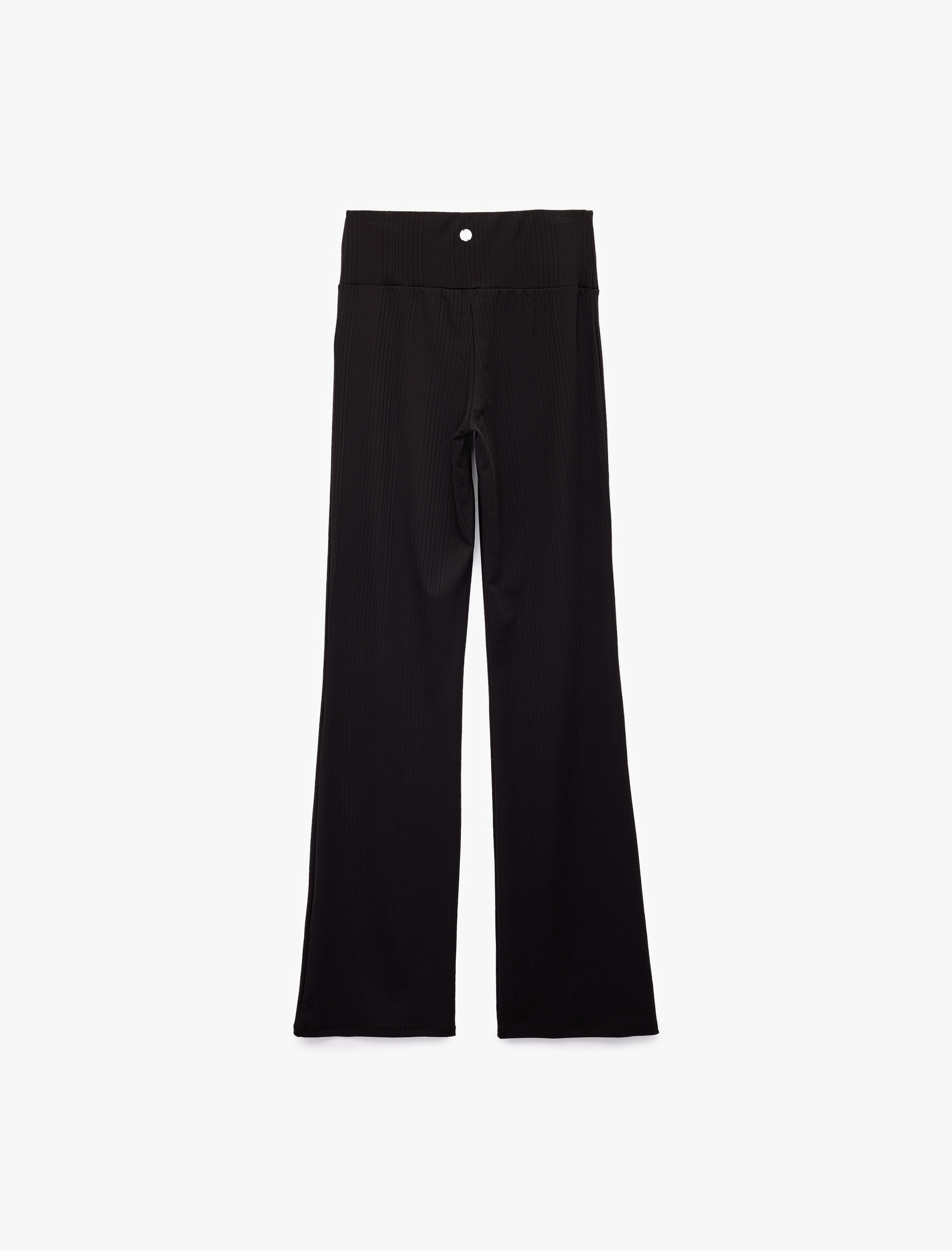   Yüksek Bel Dokulu İspanyol Paça Spor Tayt