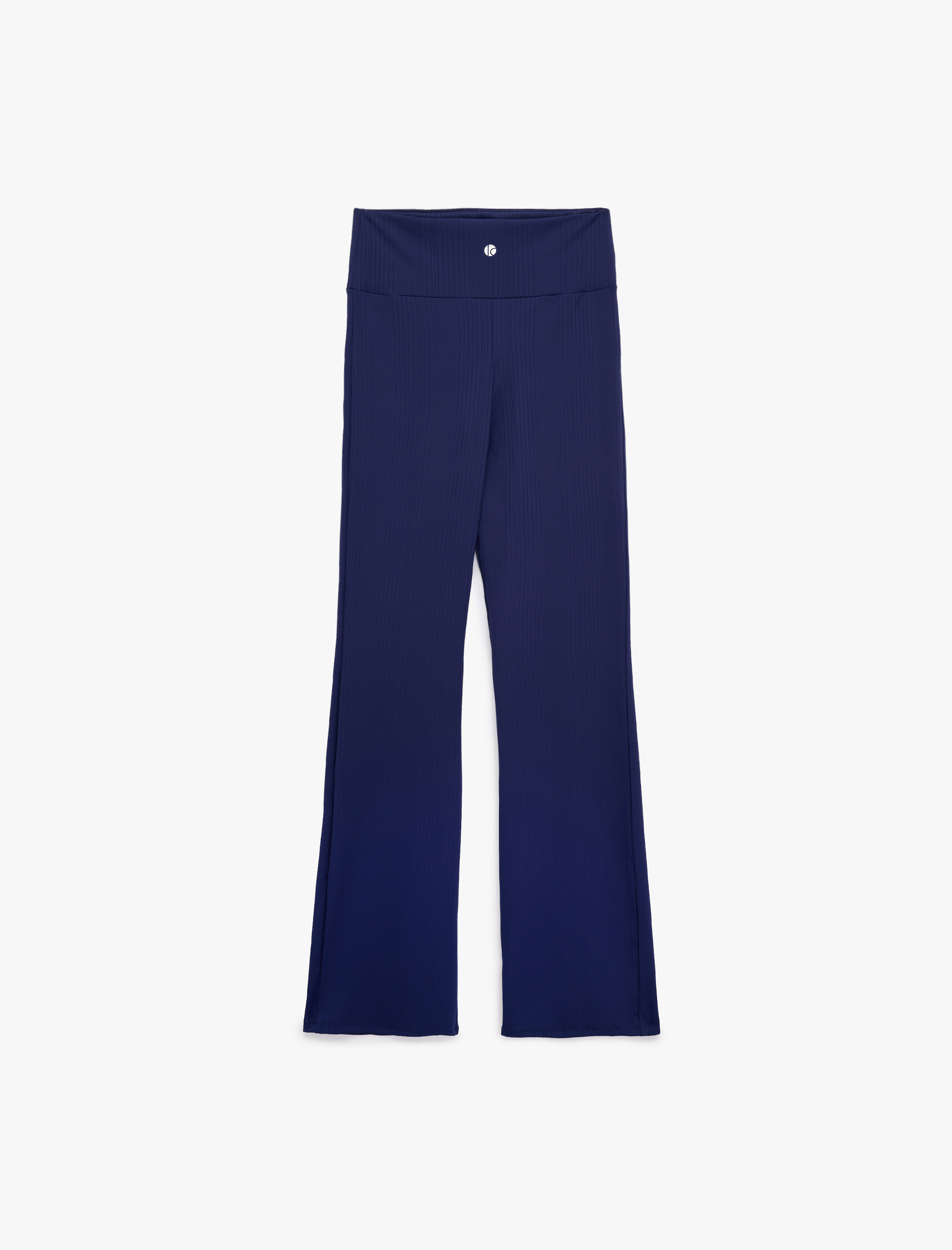   Yüksek Bel Dokulu İspanyol Paça Spor Tayt