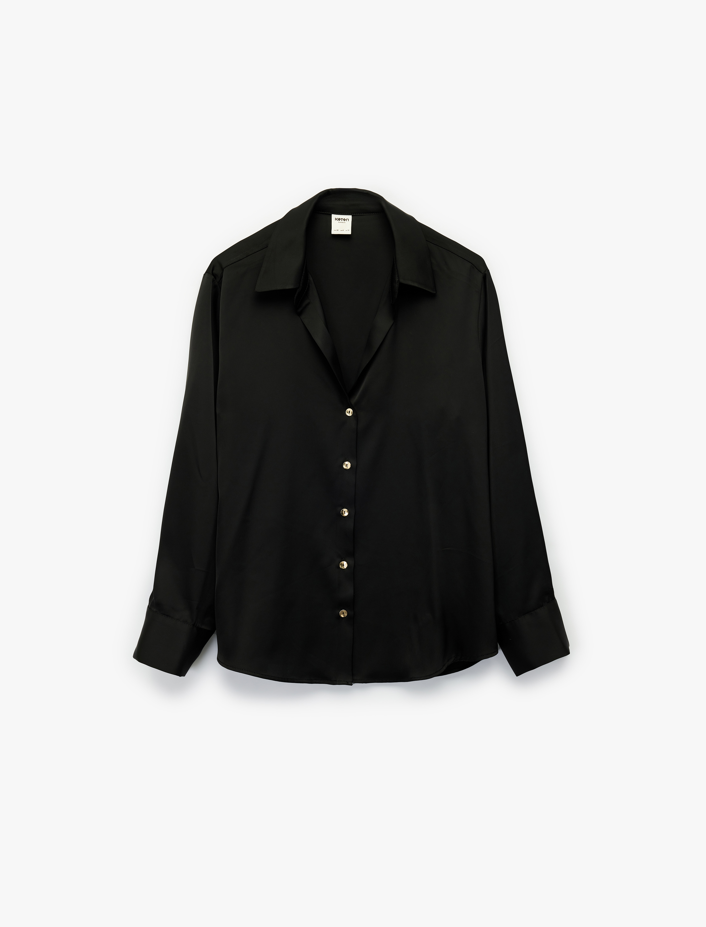   Klasik Yaka Rahat Kalıp Düğmeli Uzun Kollu Gömlek