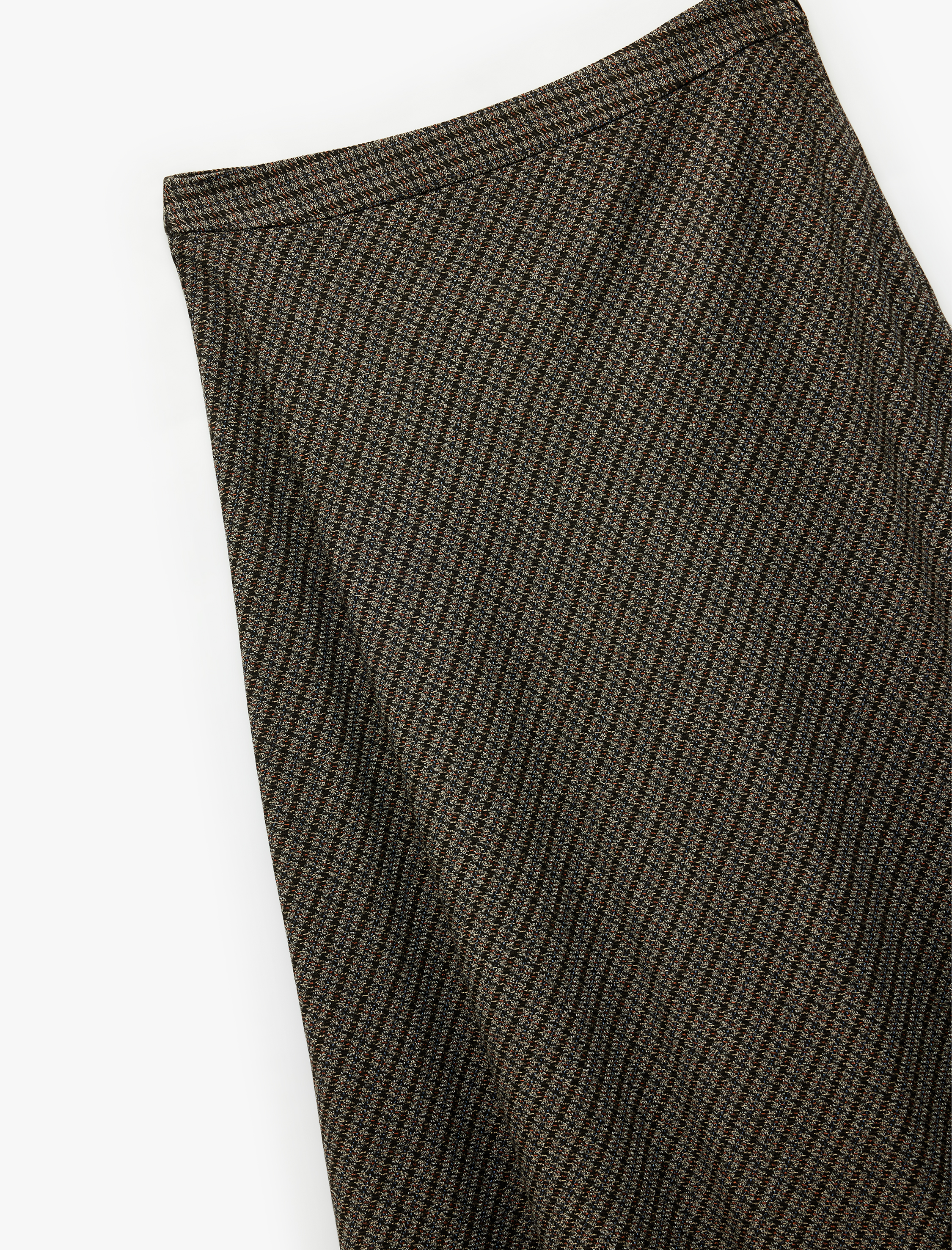   Rahat Kalıp Çan Kesim Midi Boy Desenli Kışlık Etek