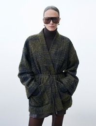 Ekose Kaban Kemerli Cepli Uzun Kollu