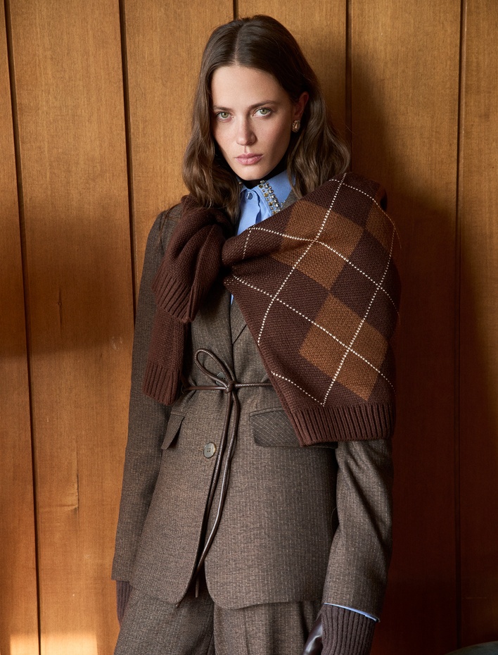  Koton X Melis Ağazat - Cepli Uzun Kollu Kemerli Blazer Ceket