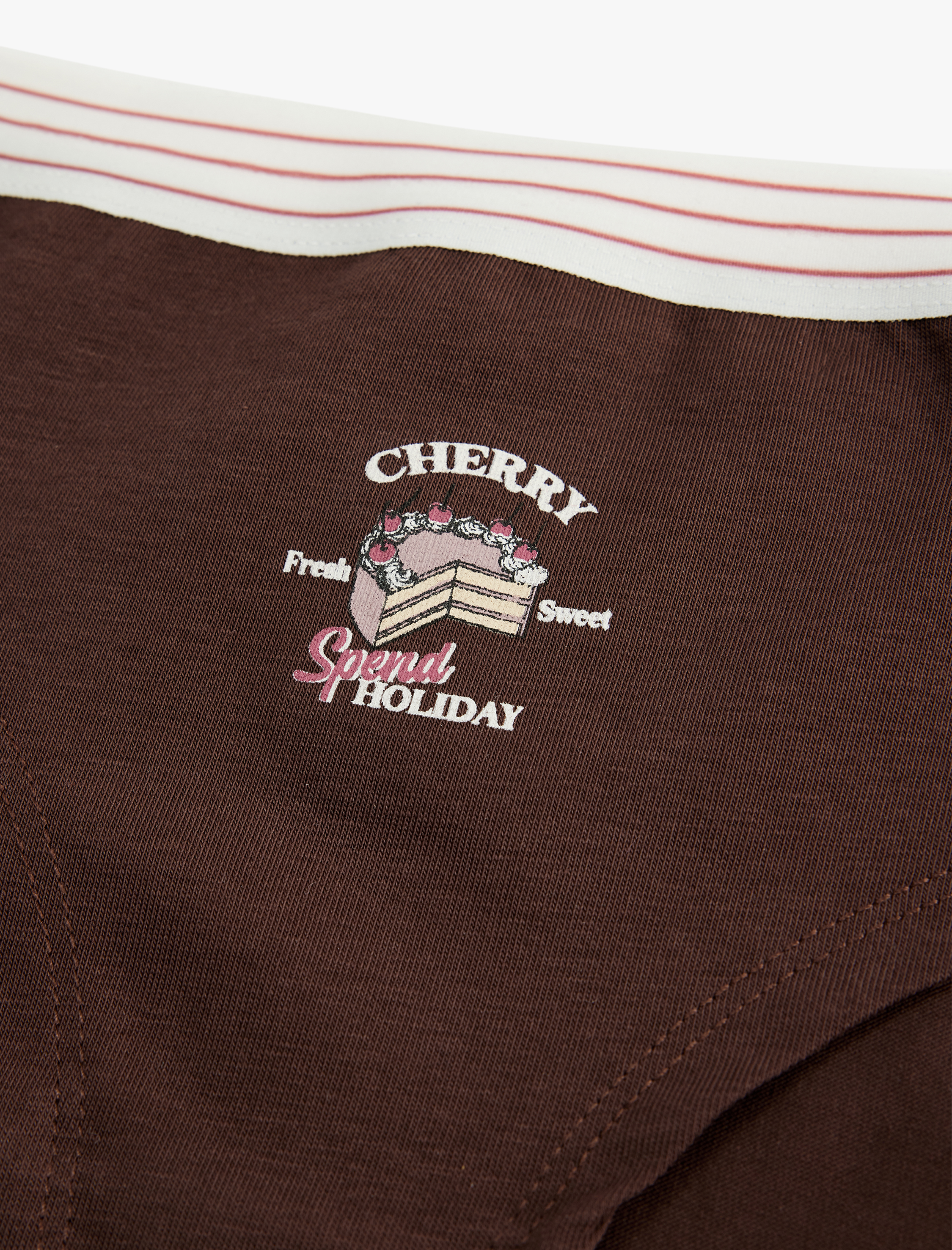   Rahat Kalıp Bel Detaylı Baskılı Pamuklu Brief Külot