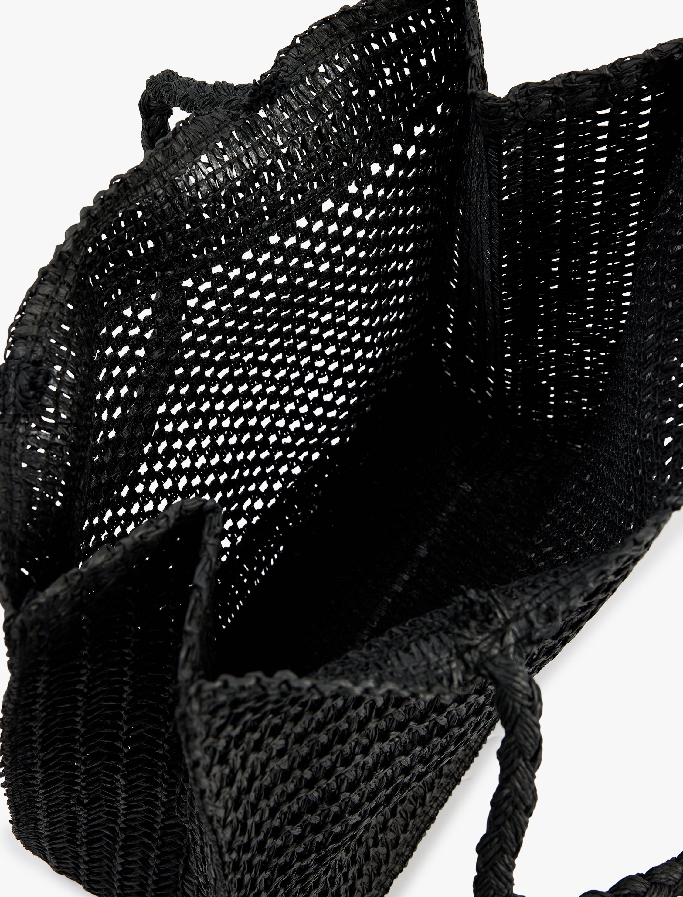  Kadın Saplı Örgü Hasır Tote Çanta