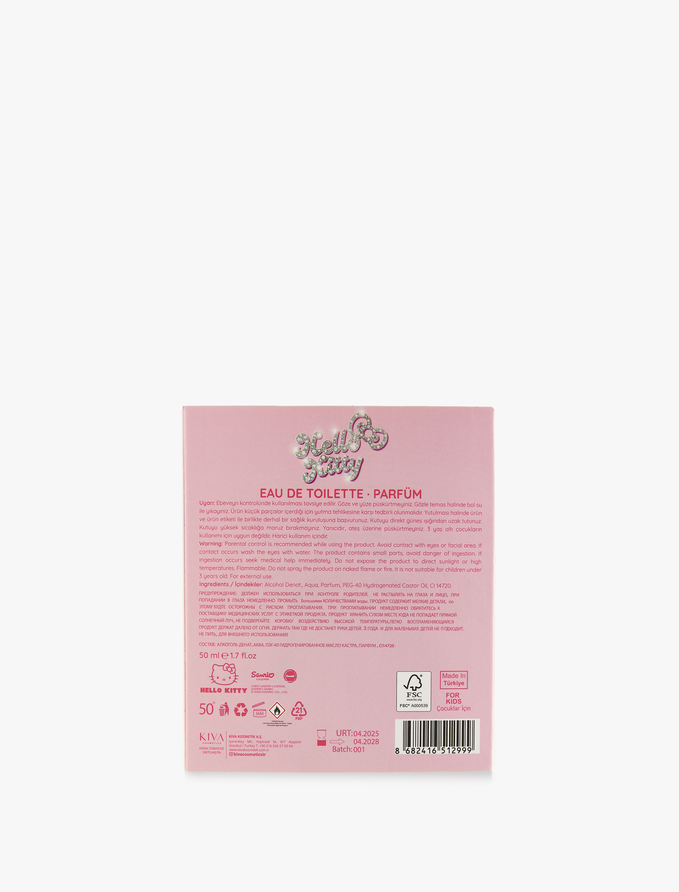  Kadın Parfüm Hello Kitty Lisanslı 50 ML