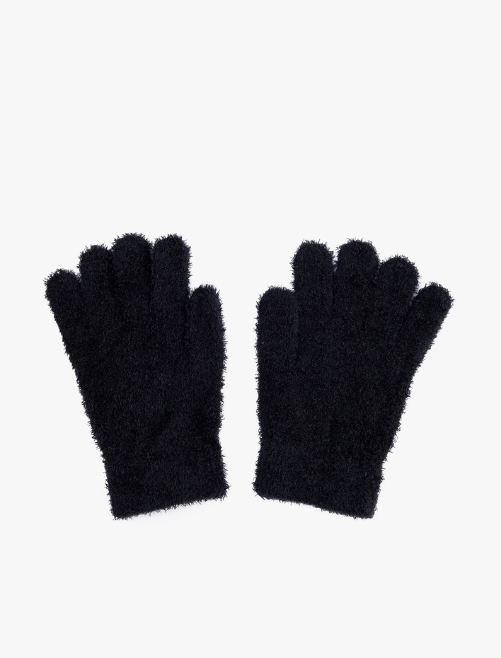 Kadın Peluş Eldiven Yumuşak Dokulu